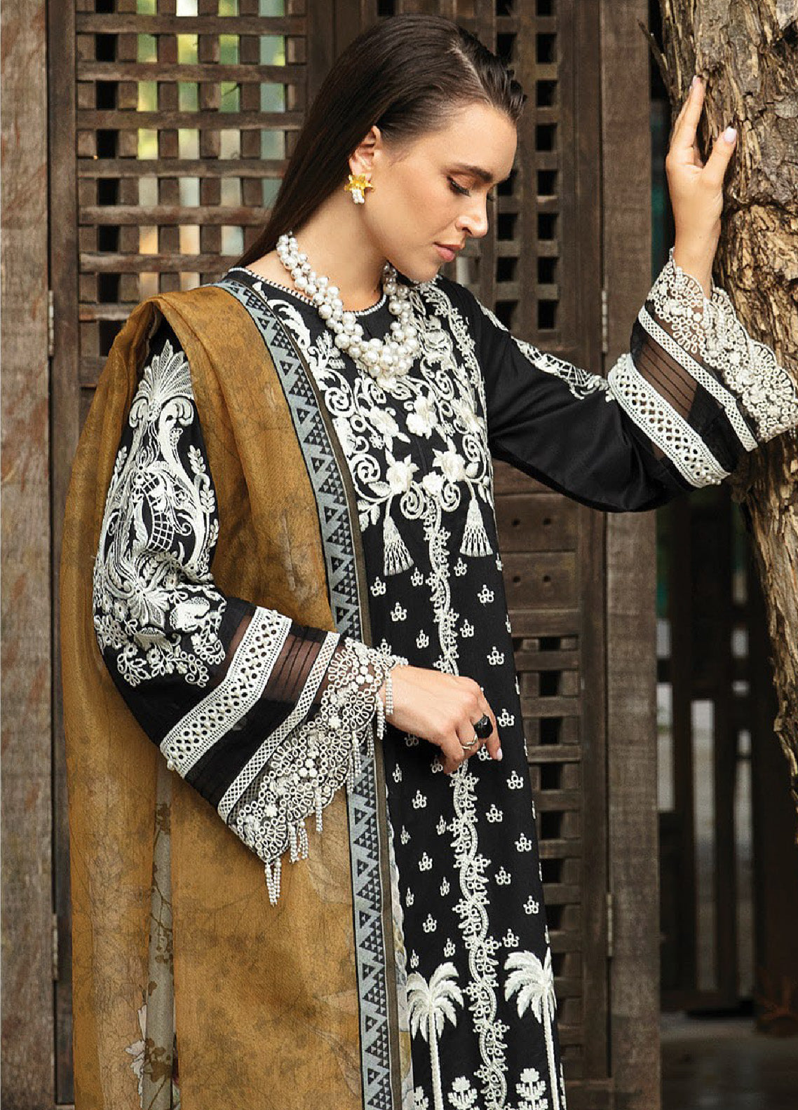 Reve By Serene Luxury Embroidered Lawn 3 Piece Unstitched Suit S24RLL SL-64 Reve By Serene Luxury Embroidered Lawn 3 Piece Unstitched Suit S24RLL SL-64