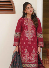 Qline By Qalamkar Embroidered Linen Unstitched 3 Piece Suit - 04