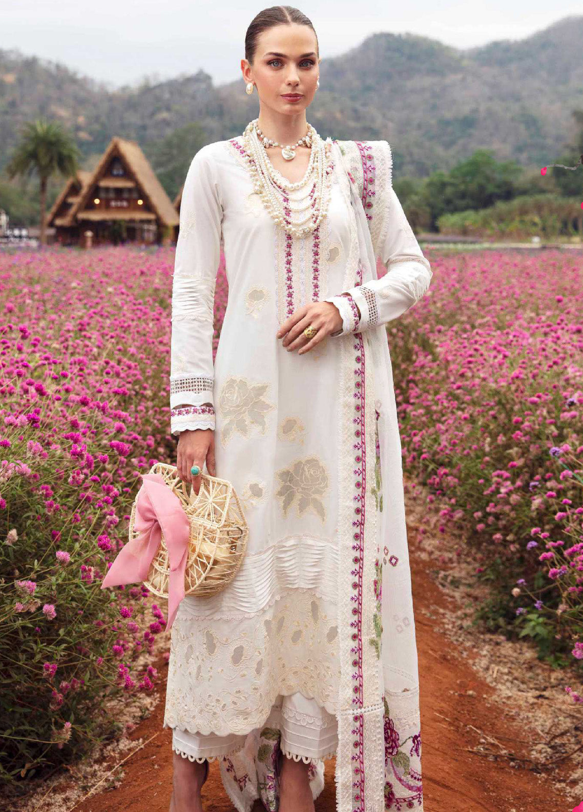 Sable Vogue Luxury Embroidered Lawn 3 Piece Unstitched Suit SV24LL-12 LYRA Sable Vogue Luxury Embroidered Lawn 3 Piece Unstitched Suit SV24LL-12 LYRA