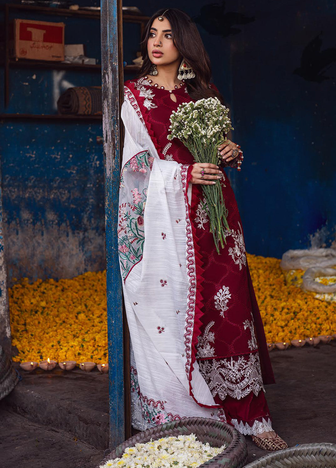 Sahakari By Sahane Chikankari Lawn 3 Piece Unstitched Suit S24SKCL CT-10001 GULAAB Sahakari By Sahane Chikankari Lawn 3 Piece Unstitched Suit S24SKCL CT-10001 GULAAB