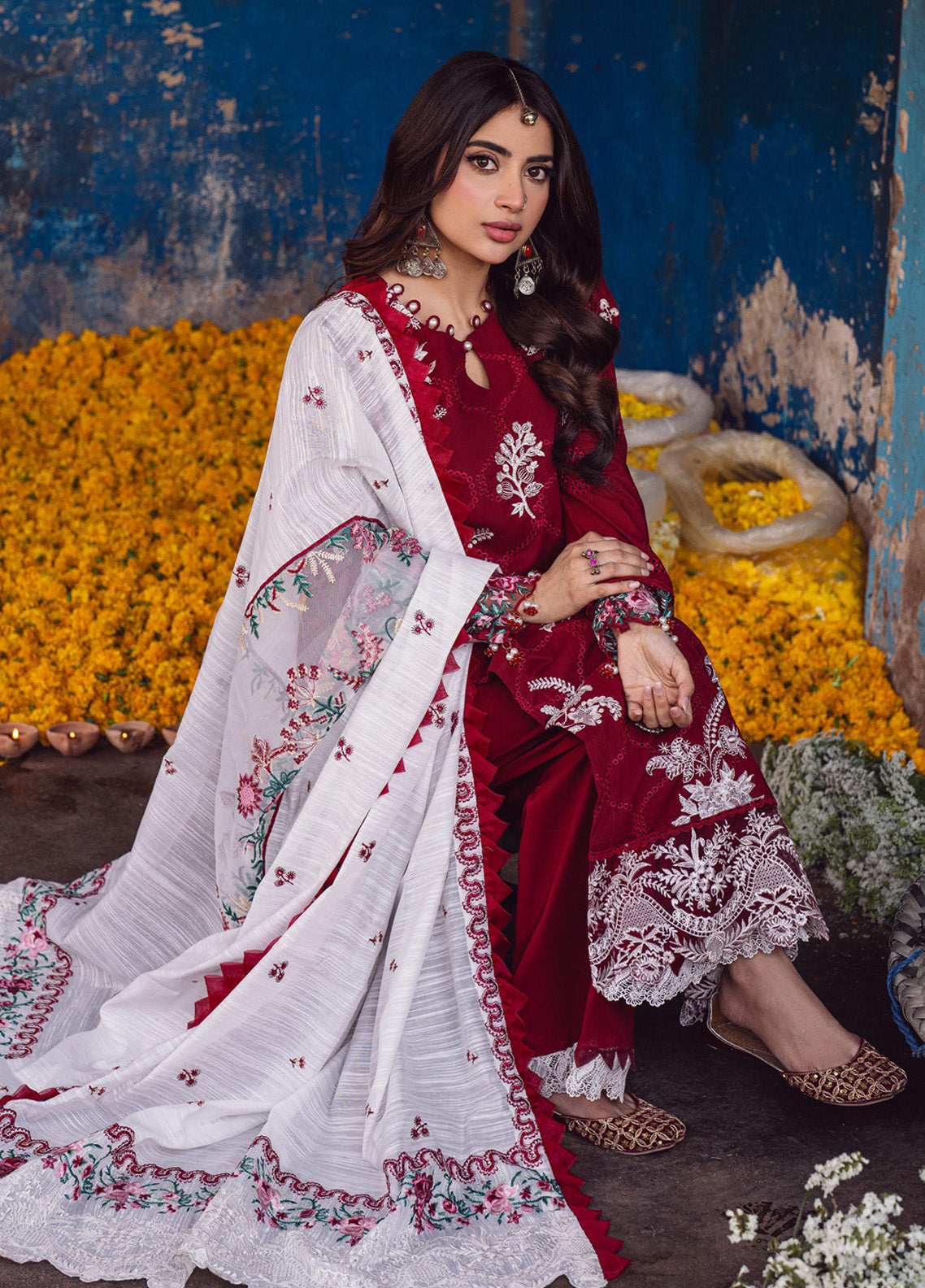 Sahakari By Sahane Chikankari Lawn 3 Piece Unstitched Suit S24SKCL CT-10001 GULAAB Sahakari By Sahane Chikankari Lawn 3 Piece Unstitched Suit S24SKCL CT-10001 GULAAB