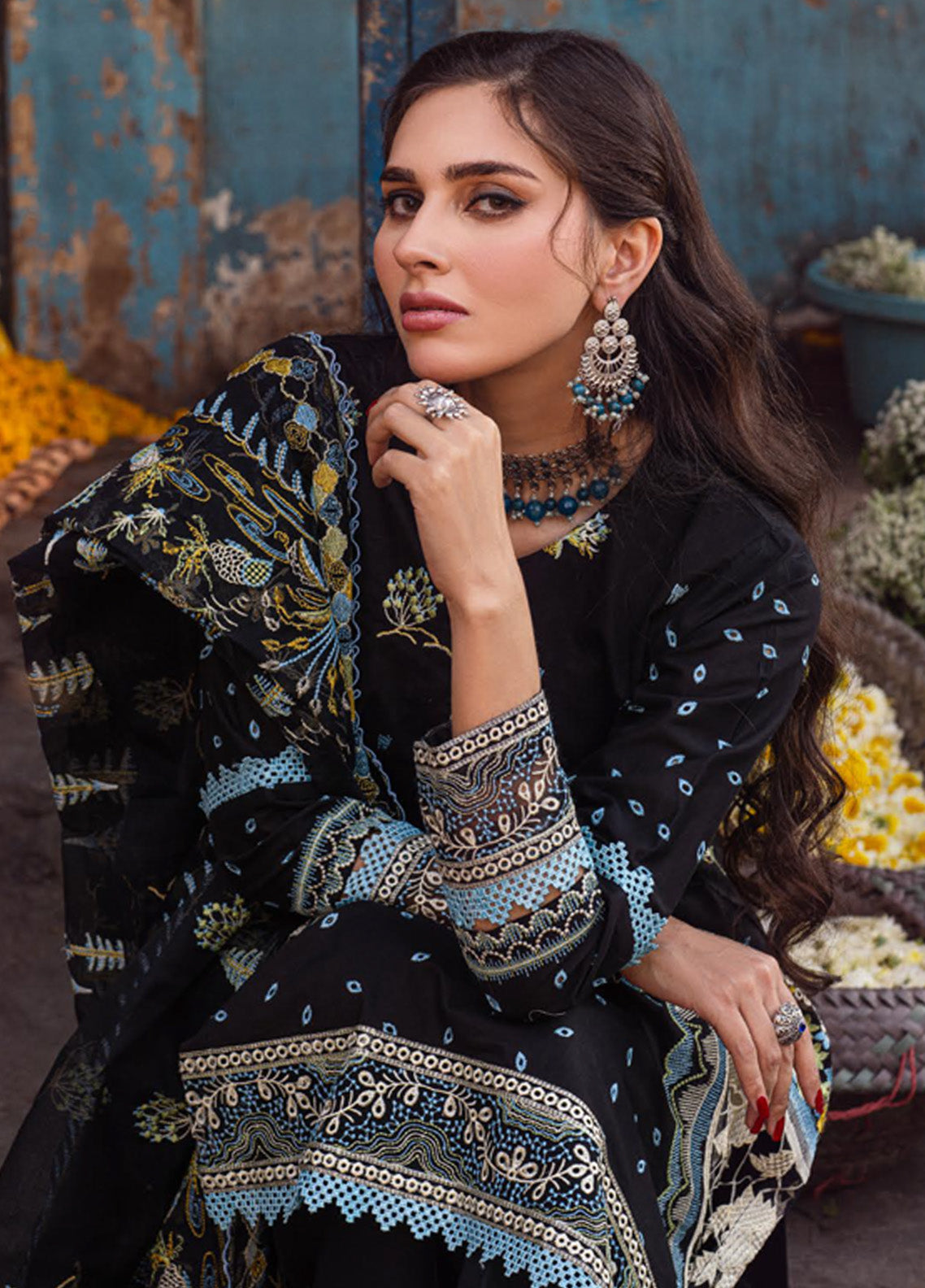 Sahakari By Sahane Chikankari Lawn 3 Piece Unstitched Suit S24SKCL CT-10008 KASHISH Sahakari By Sahane Chikankari Lawn 3 Piece Unstitched Suit S24SKCL CT-10008 KASHISH