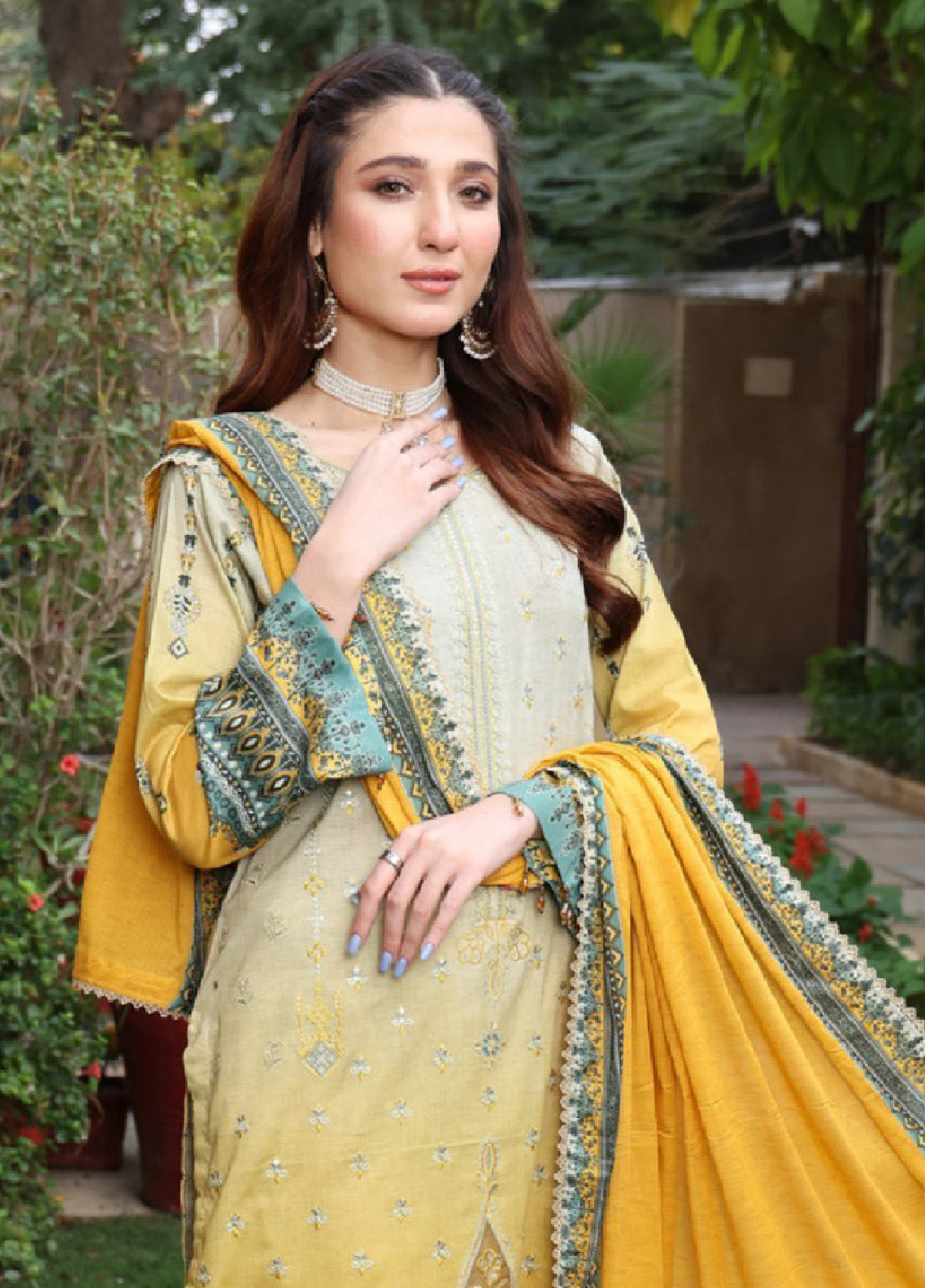 Satrangi By Schick Sequins Embroidered Digital Lawn 3 Piece Unstitched Suit S24SEDL-01 Satrangi By Schick Sequins Embroidered Digital Lawn 3 Piece Unstitched Suit S24SEDL-01
