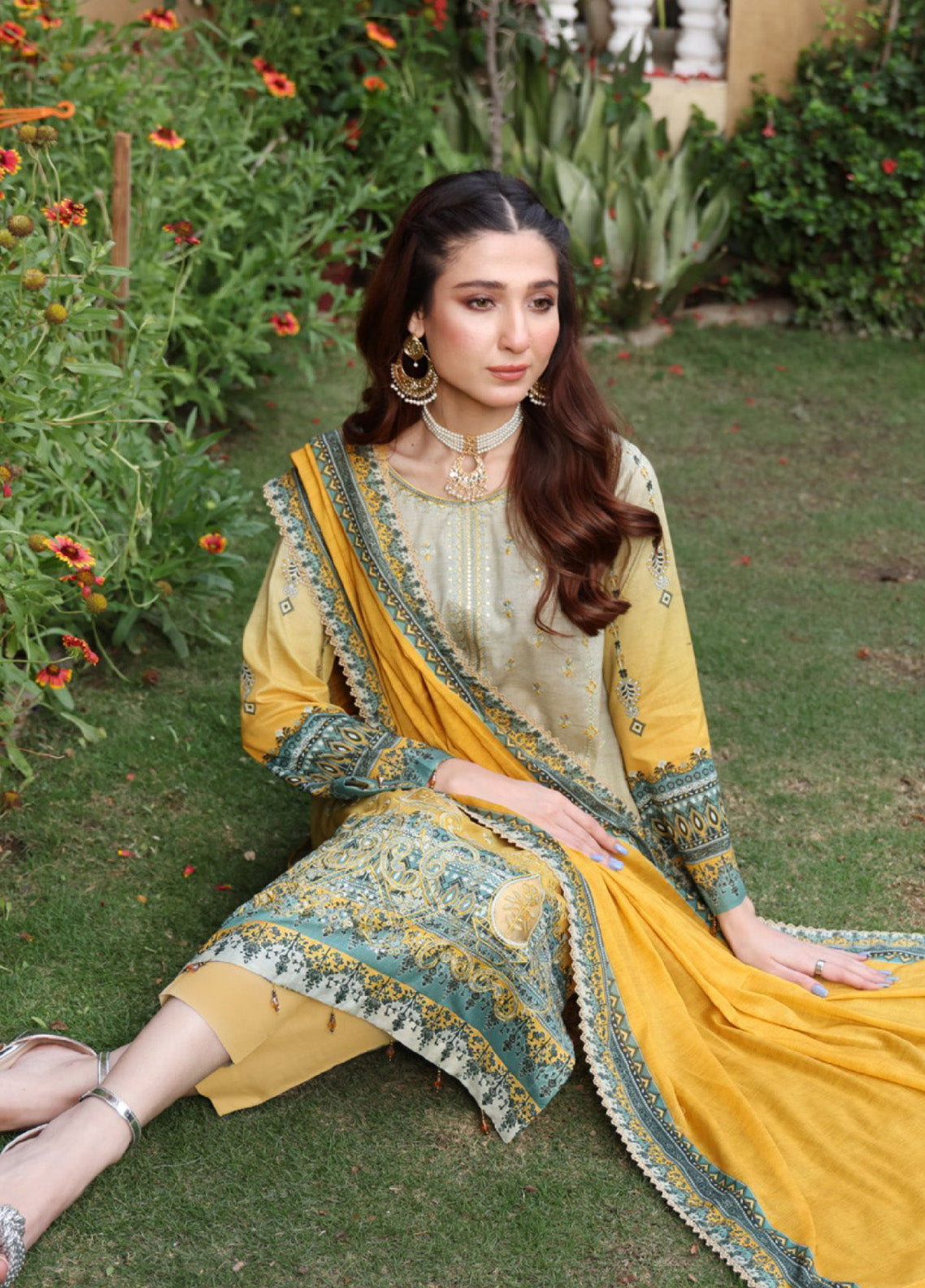 Satrangi By Schick Sequins Embroidered Digital Lawn 3 Piece Unstitched Suit S24SEDL-01 Satrangi By Schick Sequins Embroidered Digital Lawn 3 Piece Unstitched Suit S24SEDL-01