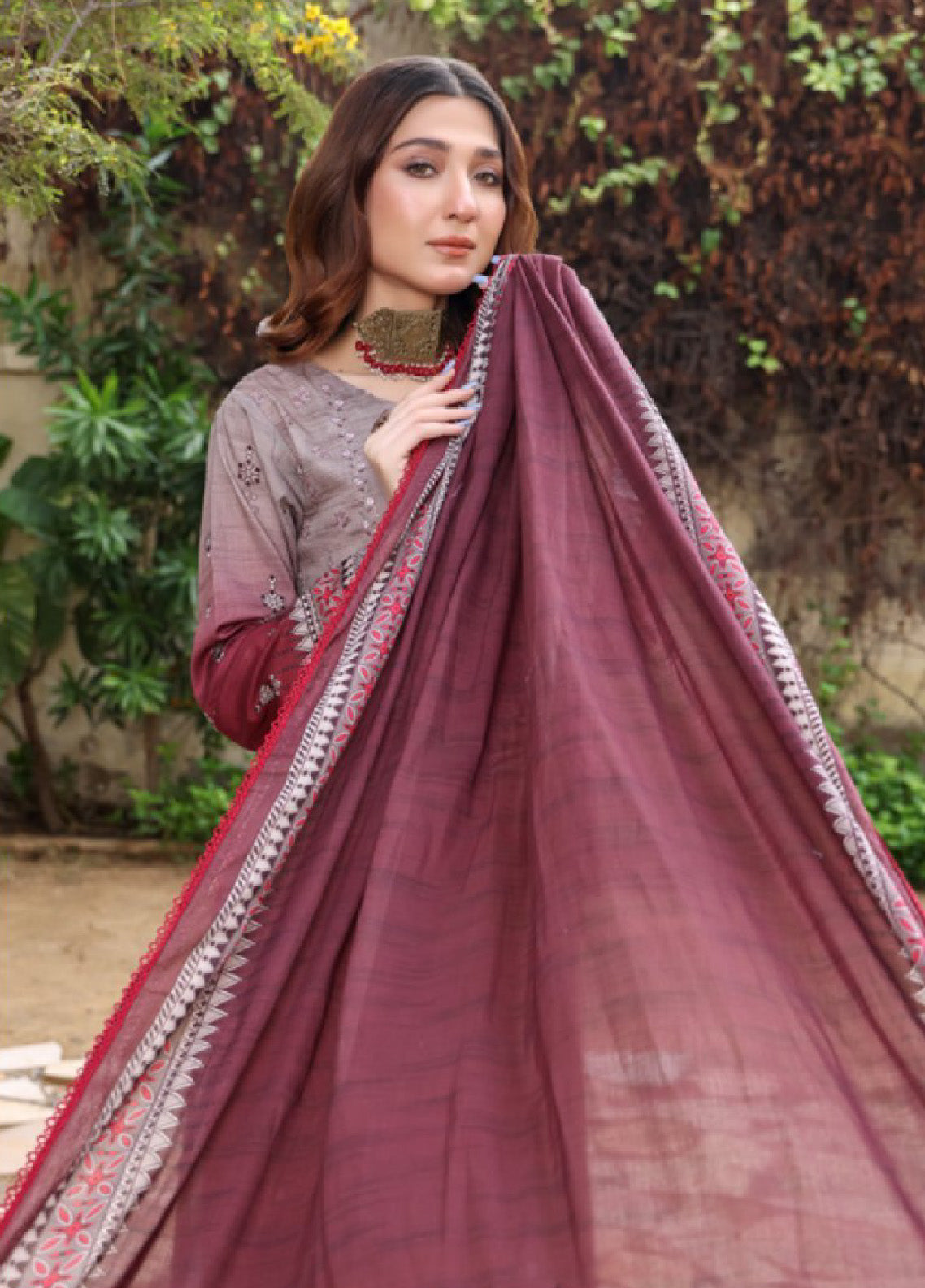 Satrangi By Schick Sequins Embroidered Digital Lawn 3 Piece Unstitched Suit S24SEDL-02 Satrangi By Schick Sequins Embroidered Digital Lawn 3 Piece Unstitched Suit S24SEDL-02