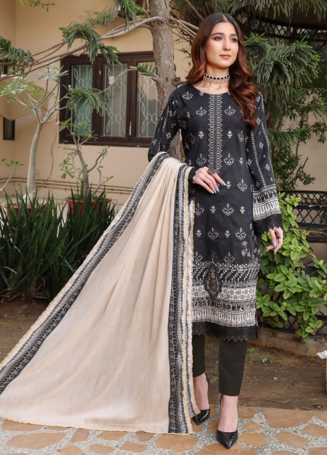 Satrangi By Schick Sequins Embroidered Digital Lawn 3 Piece Unstitched Suit S24SEDL-03 Satrangi By Schick Sequins Embroidered Digital Lawn 3 Piece Unstitched Suit S24SEDL-03