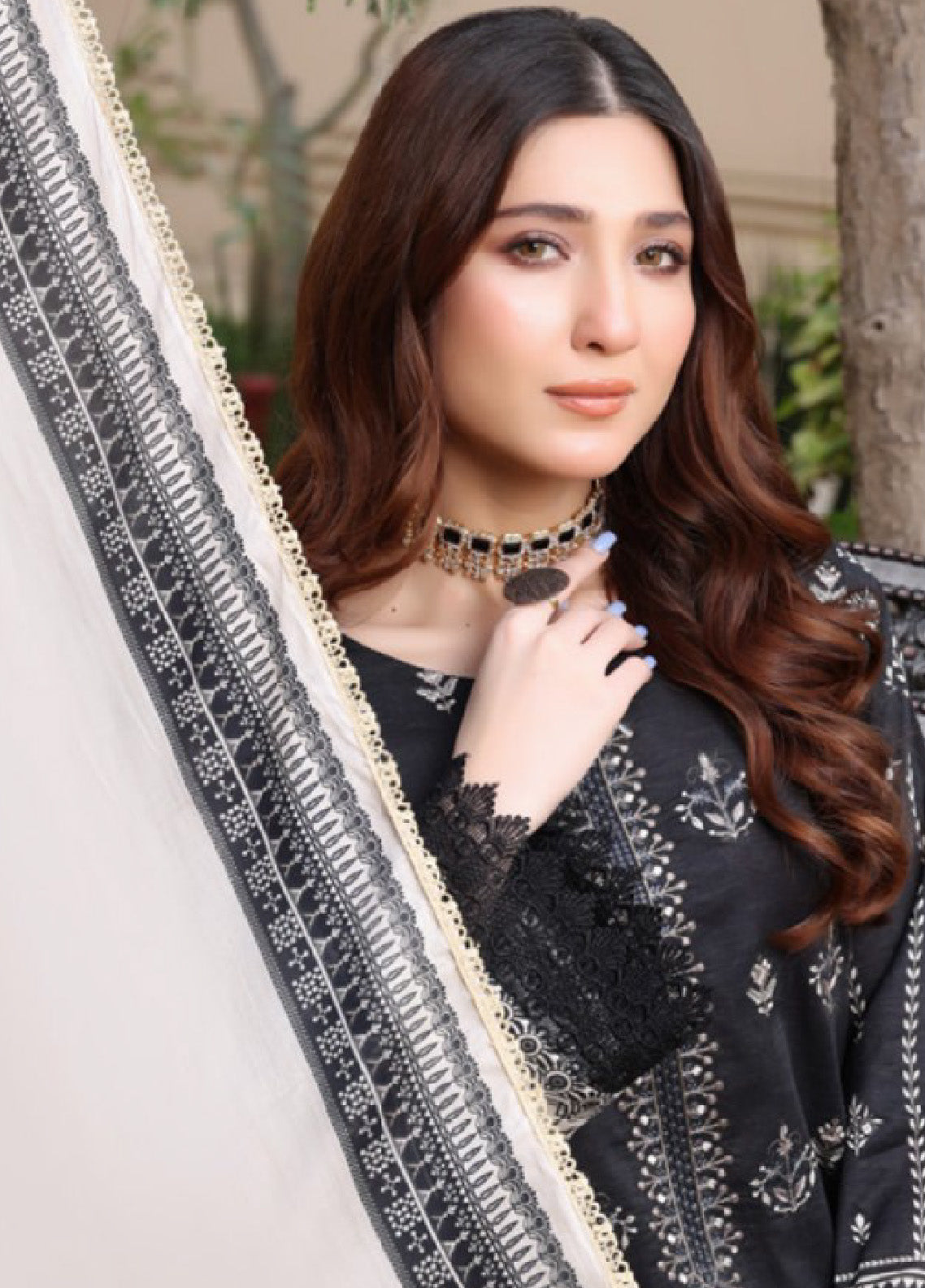 Satrangi By Schick Sequins Embroidered Digital Lawn 3 Piece Unstitched Suit S24SEDL-03 Satrangi By Schick Sequins Embroidered Digital Lawn 3 Piece Unstitched Suit S24SEDL-03