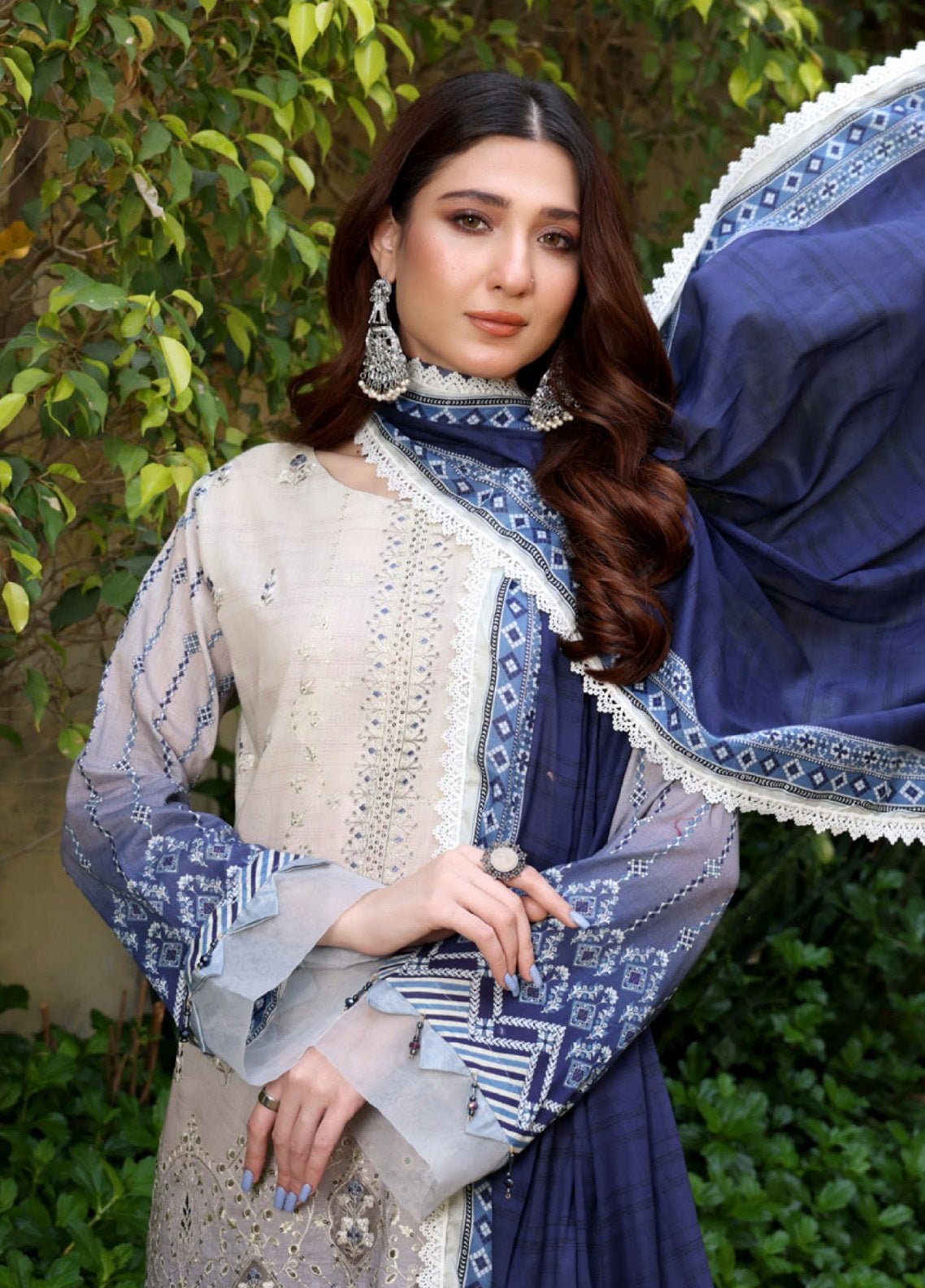Satrangi By Schick Sequins Embroidered Digital Lawn 3 Piece Unstitched Suit S24SEDL-04 Satrangi By Schick Sequins Embroidered Digital Lawn 3 Piece Unstitched Suit S24SEDL-04