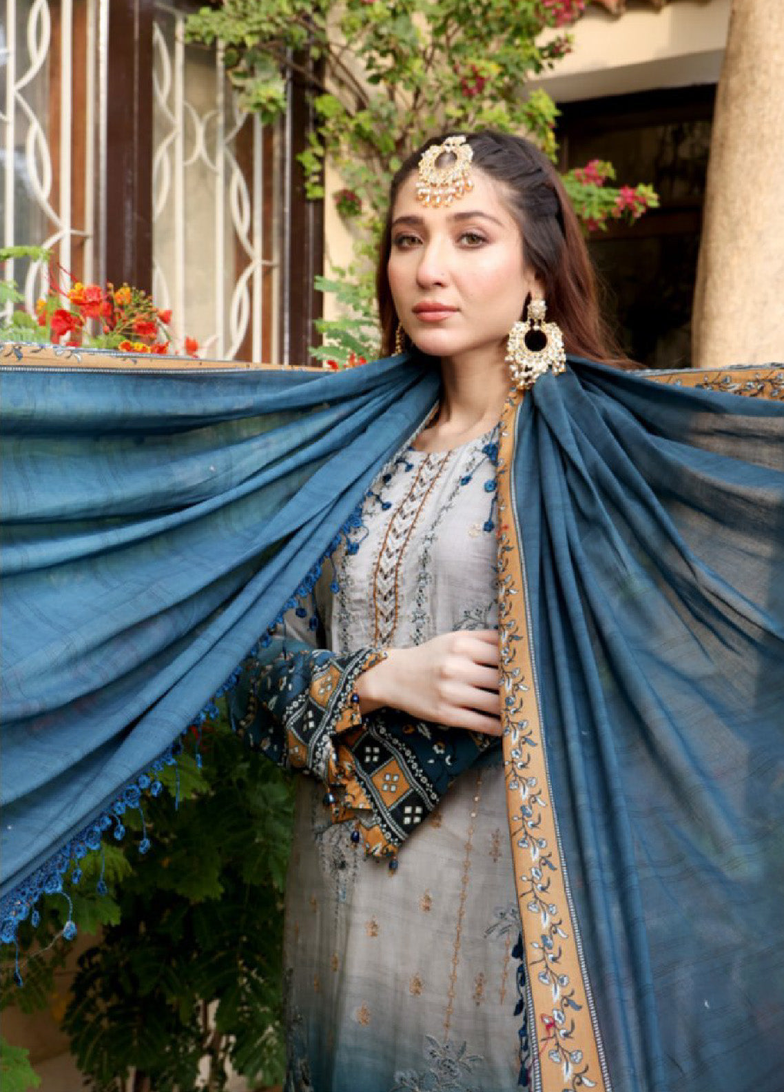 Satrangi By Schick Sequins Embroidered Digital Lawn 3 Piece Unstitched Suit S24SEDL-07 Satrangi By Schick Sequins Embroidered Digital Lawn 3 Piece Unstitched Suit S24SEDL-07