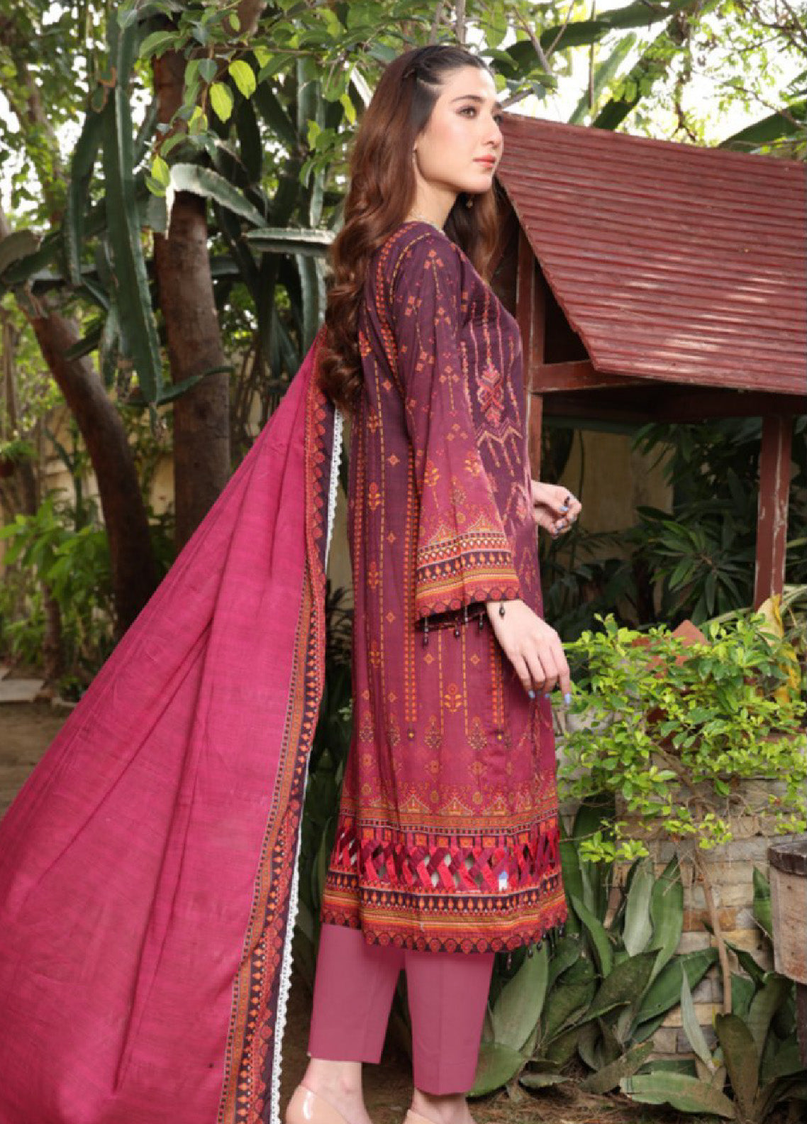 Satrangi By Schick Sequins Embroidered Digital Lawn 3 Piece Unstitched Suit S24SEDL-08 Satrangi By Schick Sequins Embroidered Digital Lawn 3 Piece Unstitched Suit S24SEDL-08