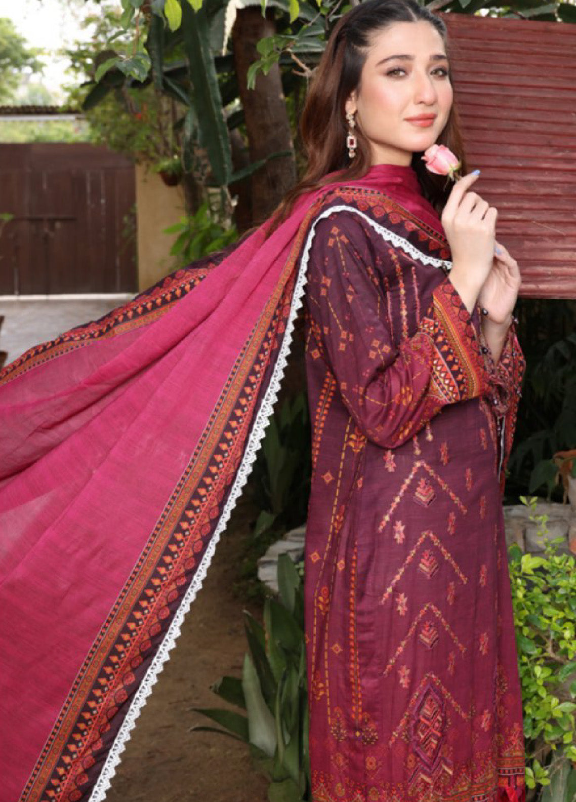 Satrangi By Schick Sequins Embroidered Digital Lawn 3 Piece Unstitched Suit S24SEDL-08 Satrangi By Schick Sequins Embroidered Digital Lawn 3 Piece Unstitched Suit S24SEDL-08