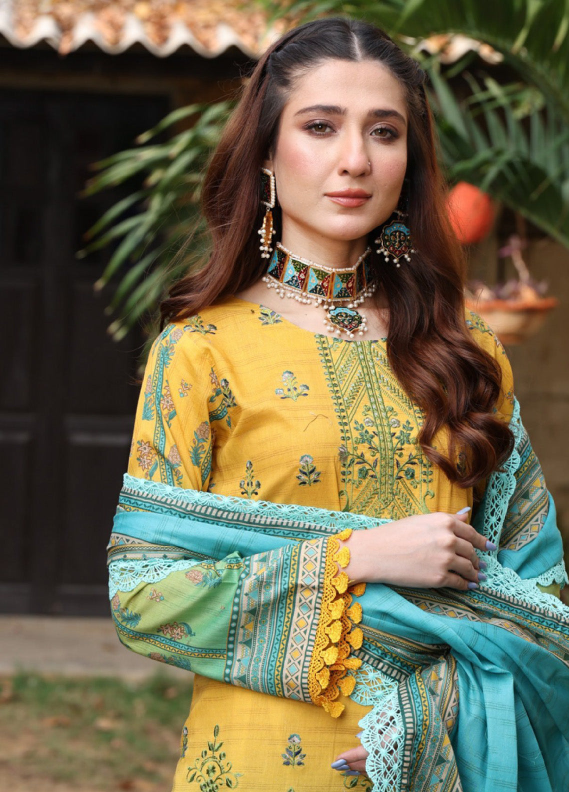 Satrangi By Schick Sequins Embroidered Digital Lawn 3 Piece Unstitched Suit S24SEDL-10 Satrangi By Schick Sequins Embroidered Digital Lawn 3 Piece Unstitched Suit S24SEDL-10