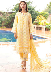 Signature Minakari By Zainab Fazlani Premium Lawn 3 Piece Unstitched Suit ZF24SMPL D-03