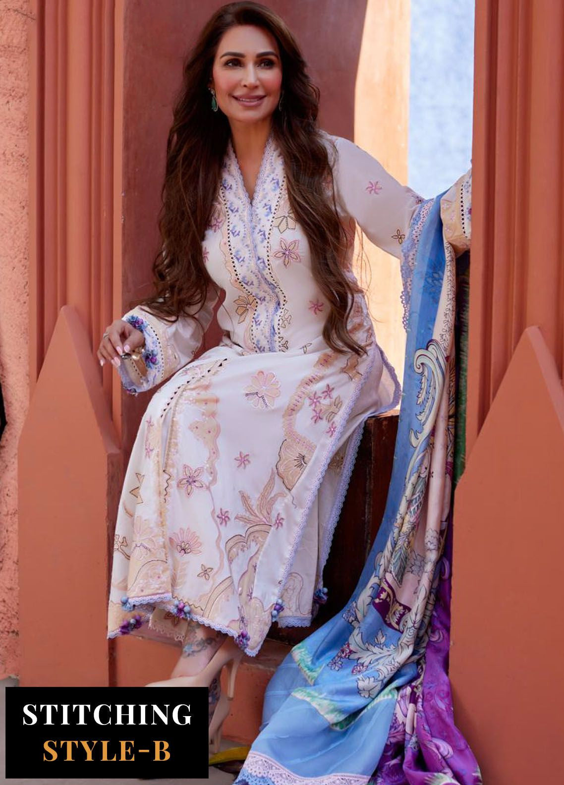 Suay By Farah Talib Aziz Luxury Lawn 3 Piece Unstitched Suit FTA24LL-05 Suay By Farah Talib Aziz Luxury Lawn 3 Piece Unstitched Suit FTA24LL-05