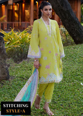 Suay By Farah Talib Aziz Luxury Lawn 3 Piece Unstitched Suit FTA24LL-09