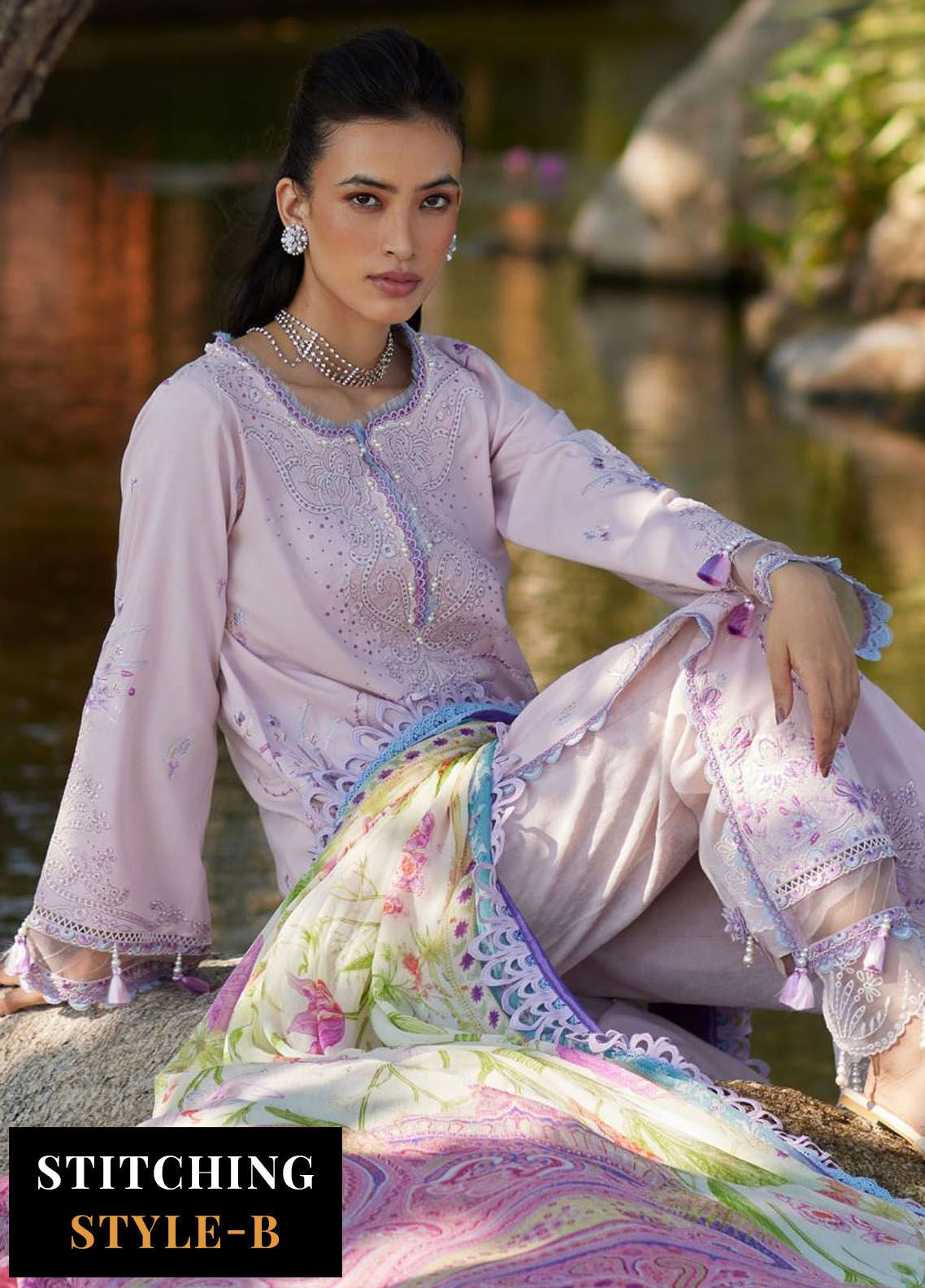 Suay By Farah Talib Aziz Luxury Lawn 3 Piece Unstitched Suit FTA24LL-10 Suay By Farah Talib Aziz Luxury Lawn 3 Piece Unstitched Suit FTA24LL-10
