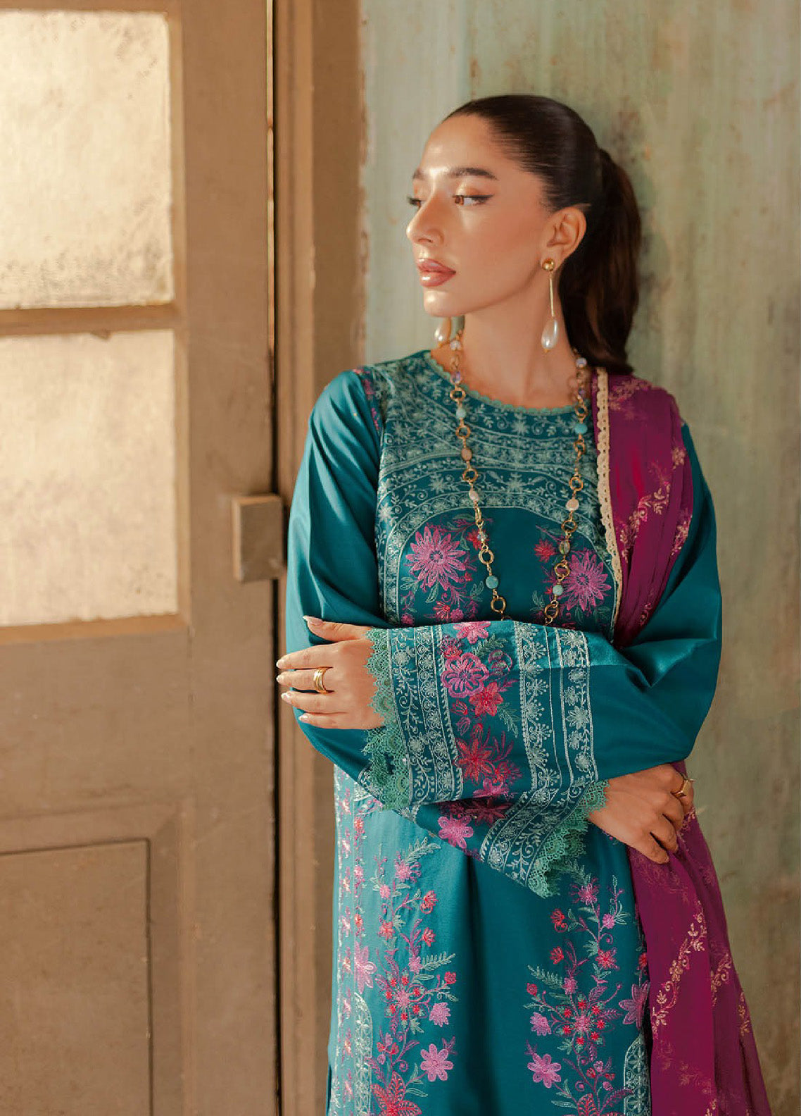 Summer Breeze By Rajbari Embroidered Lawn 3 Piece Unstitched Suit RB24SBEE-5A Summer Breeze By Rajbari Embroidered Lawn 3 Piece Unstitched Suit RB24SBEE-5A