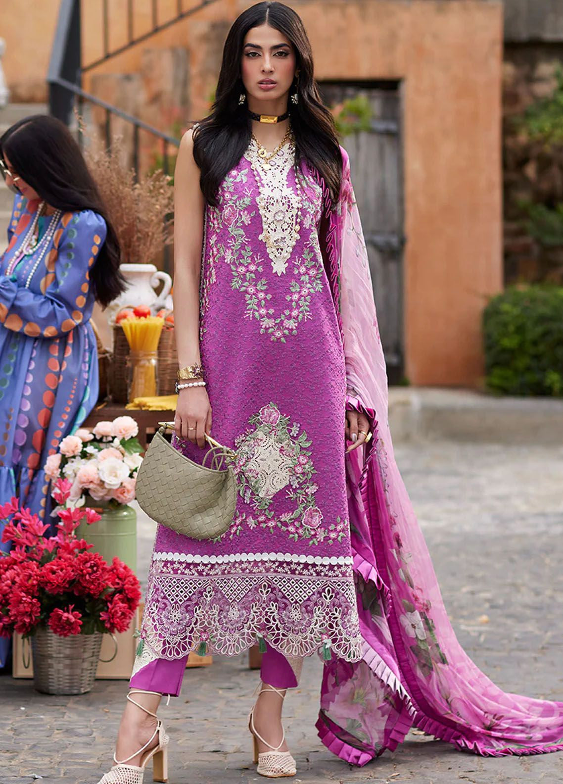 Te Amo By Mushq Embroidered Luxury Lawn 3 Piece Unstitched Suit MQ24TAL D-15 ROMA RAPTURE Te Amo By Mushq Embroidered Luxury Lawn 3 Piece Unstitched Suit MQ24TAL D-15 ROMA RAPTURE