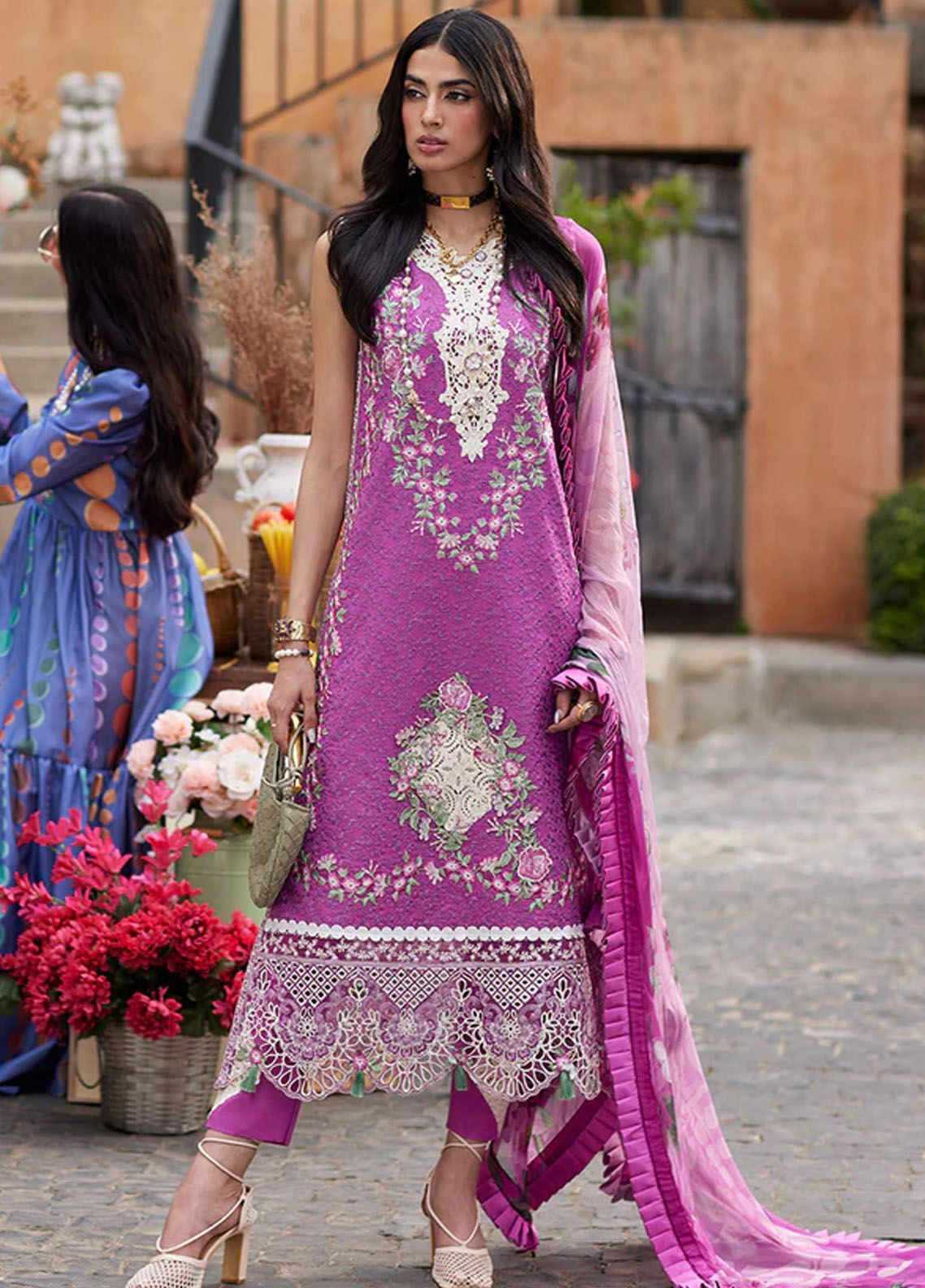 Te Amo By Mushq Embroidered Luxury Lawn 3 Piece Unstitched Suit MQ24TAL D-15 ROMA RAPTURE Te Amo By Mushq Embroidered Luxury Lawn 3 Piece Unstitched Suit MQ24TAL D-15 ROMA RAPTURE