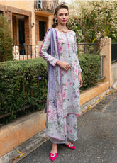The Enchanted Garden By Gulaal Embroidered Lawn 3 Piece Unstitched Suit GL24EGL 03 VIOLETTE