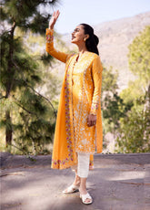 Zaha By Khadija Shah Embroidered Lawn 3 Piece Unstitched Suit ZH24EL D-15A