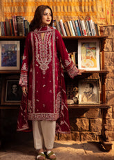 Zaha By Khadija Shah Embroidered Lawn 3 Piece Unstitched Suit ZH24EL D-7B