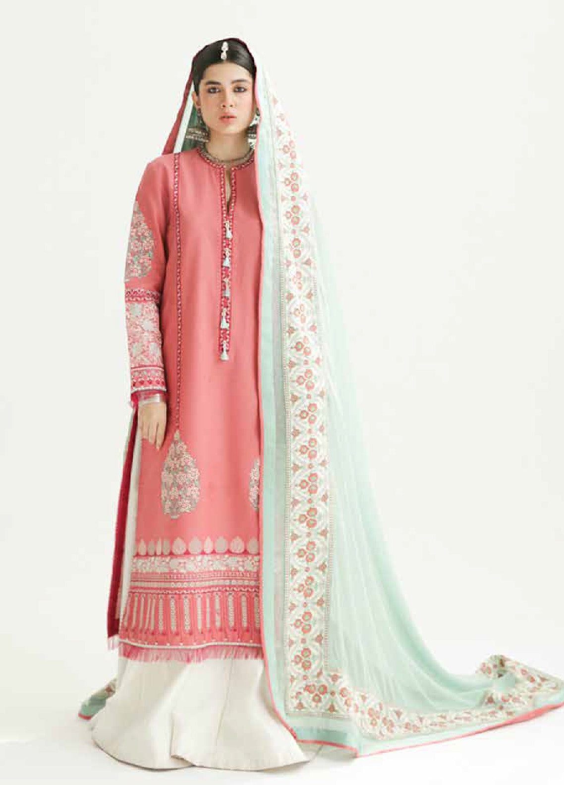 Zara Shahjahan Spring Embroidered Jacquard 3 Piece Unstitched Suit ZSJ24SS-10B SANDAL Zara Shahjahan Spring Embroidered Jacquard 3 Piece Unstitched Suit ZSJ24SS-10B SANDAL