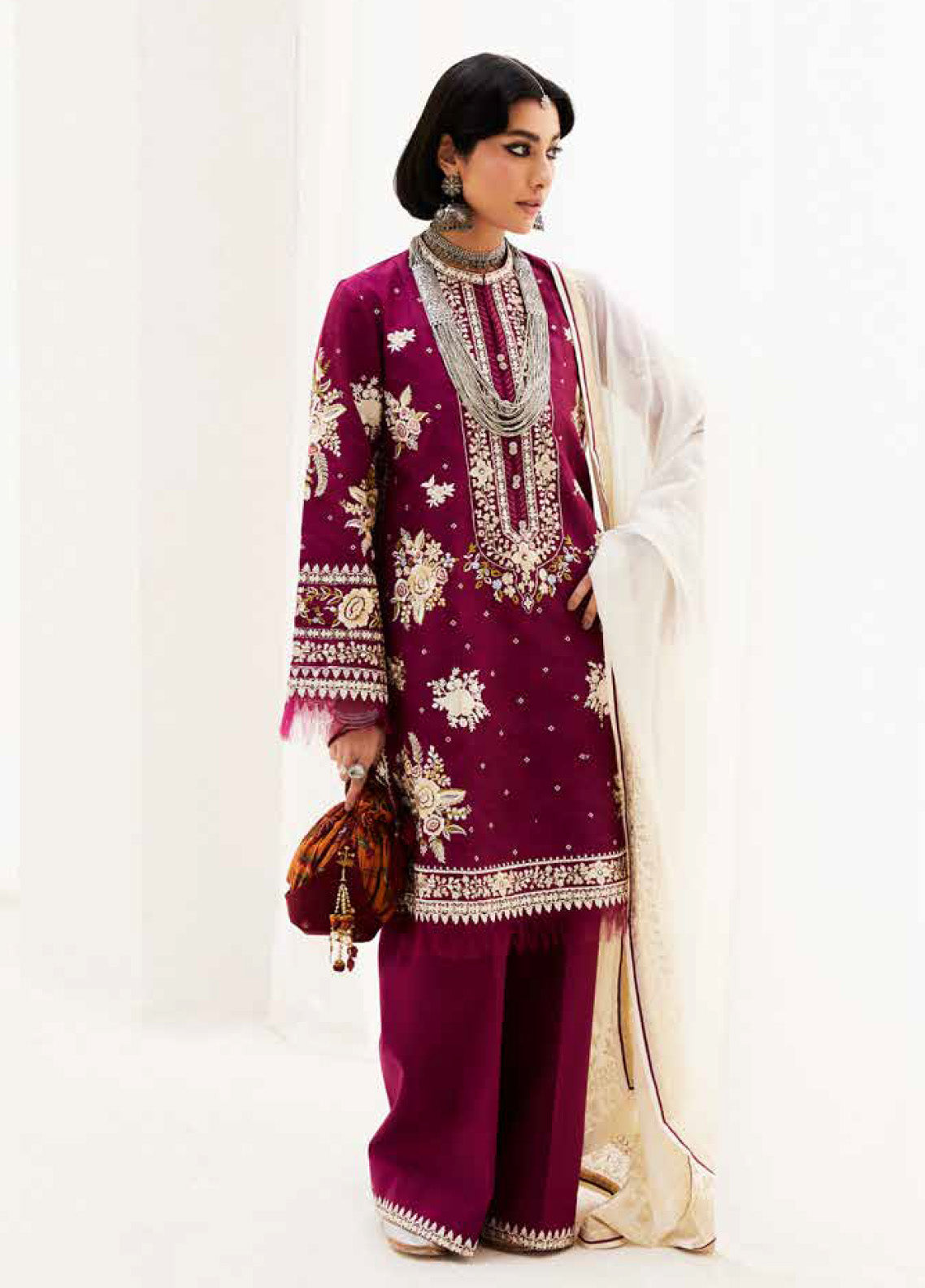 Zara Shahjahan Spring Embroidered Jacquard 3 Piece Unstitched Suit ZSJ24SS-4A SIFFA Zara Shahjahan Spring Embroidered Jacquard 3 Piece Unstitched Suit ZSJ24SS-4A SIFFA