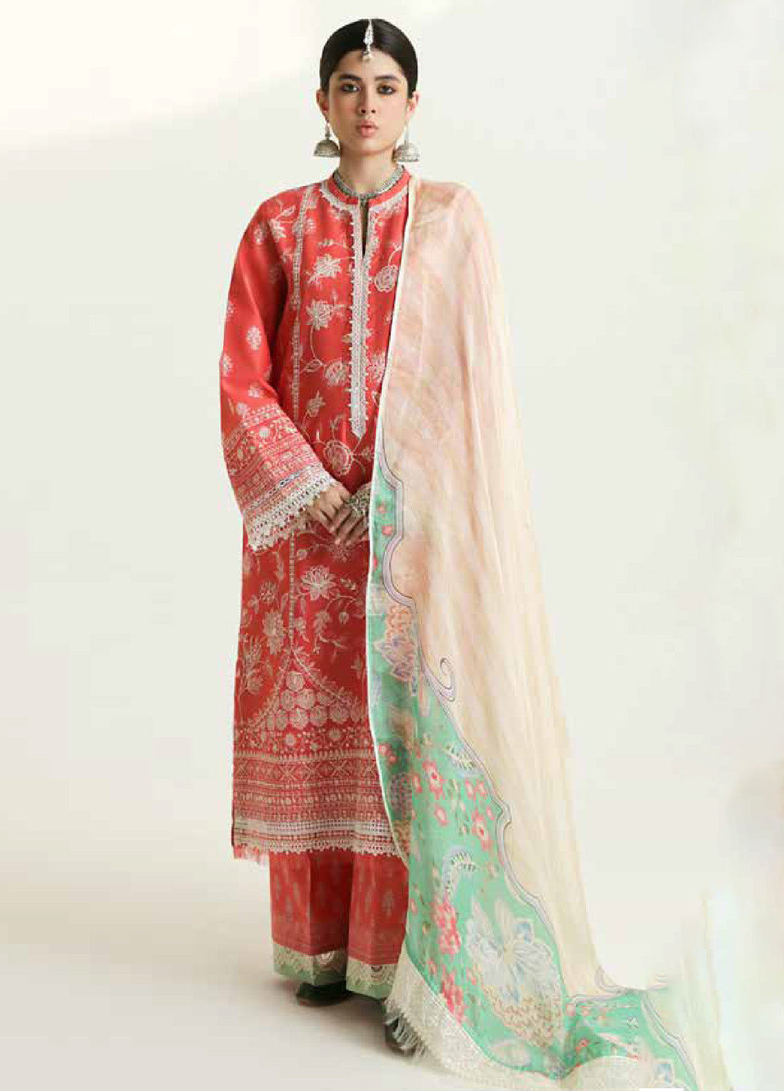 Zara Shahjahan Spring Embroidered Lawn 3 Piece Unstitched Suit ZSJ24SS-1A MAHI Zara Shahjahan Spring Embroidered Lawn 3 Piece Unstitched Suit ZSJ24SS-1A MAHI