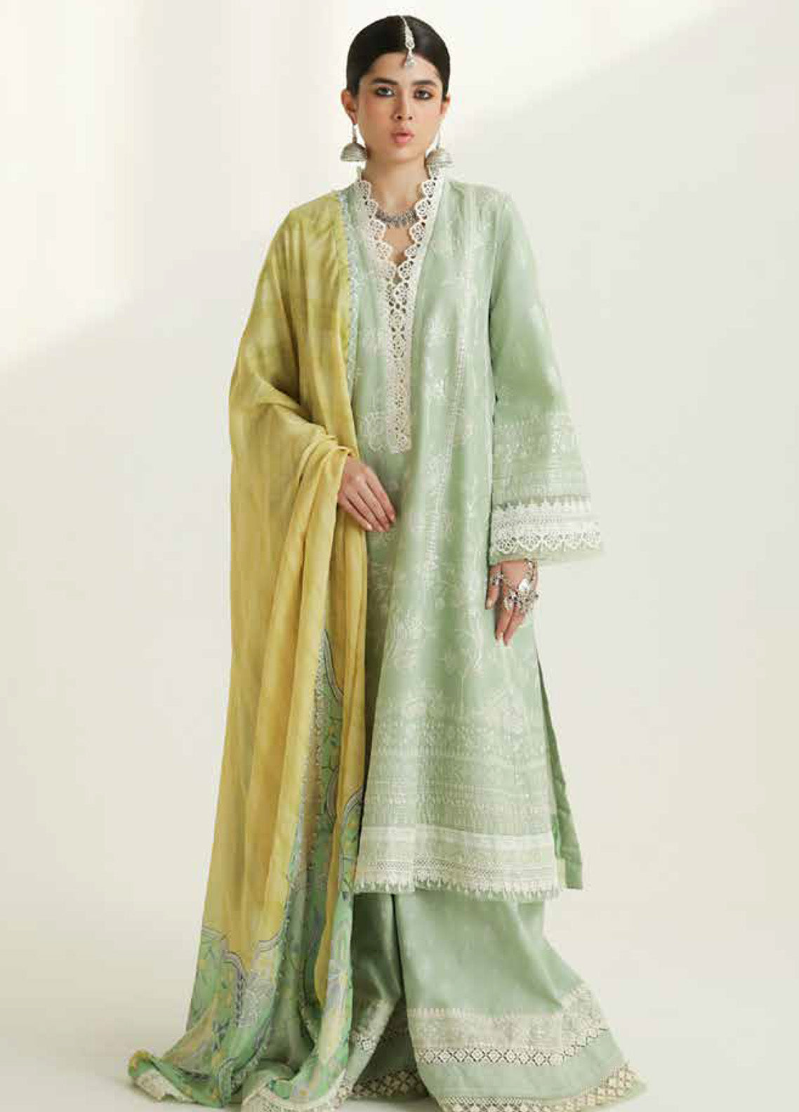 Zara Shahjahan Spring Embroidered Lawn 3 Piece Unstitched Suit ZSJ24SS-1B MAHI Zara Shahjahan Spring Embroidered Lawn 3 Piece Unstitched Suit ZSJ24SS-1B MAHI