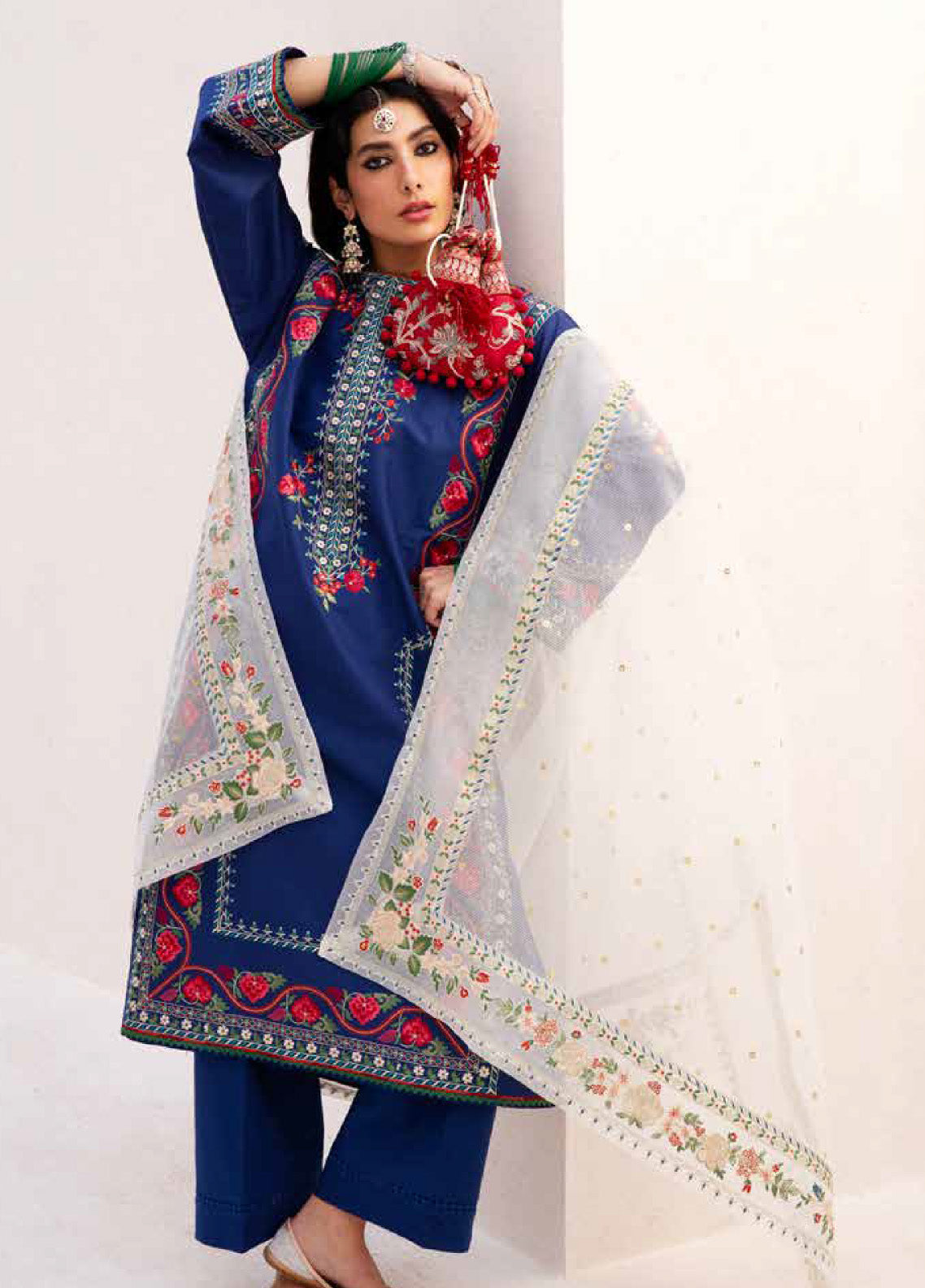 Zara Shahjahan Spring Embroidered Lawn 3 Piece Unstitched Suit ZSJ24SS-6B JIYA Zara Shahjahan Spring Embroidered Lawn 3 Piece Unstitched Suit ZSJ24SS-6B JIYA