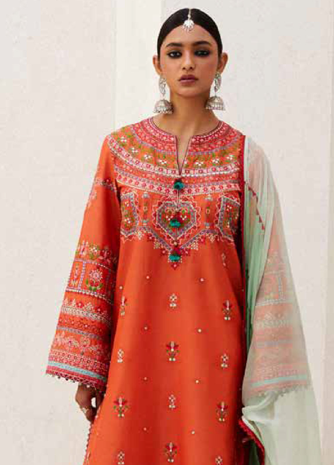 Zara Shahjahan Spring Embroidered Lawn 3 Piece Unstitched Suit ZSJ24SS-7A LAMIA Zara Shahjahan Spring Embroidered Lawn 3 Piece Unstitched Suit ZSJ24SS-7A LAMIA
