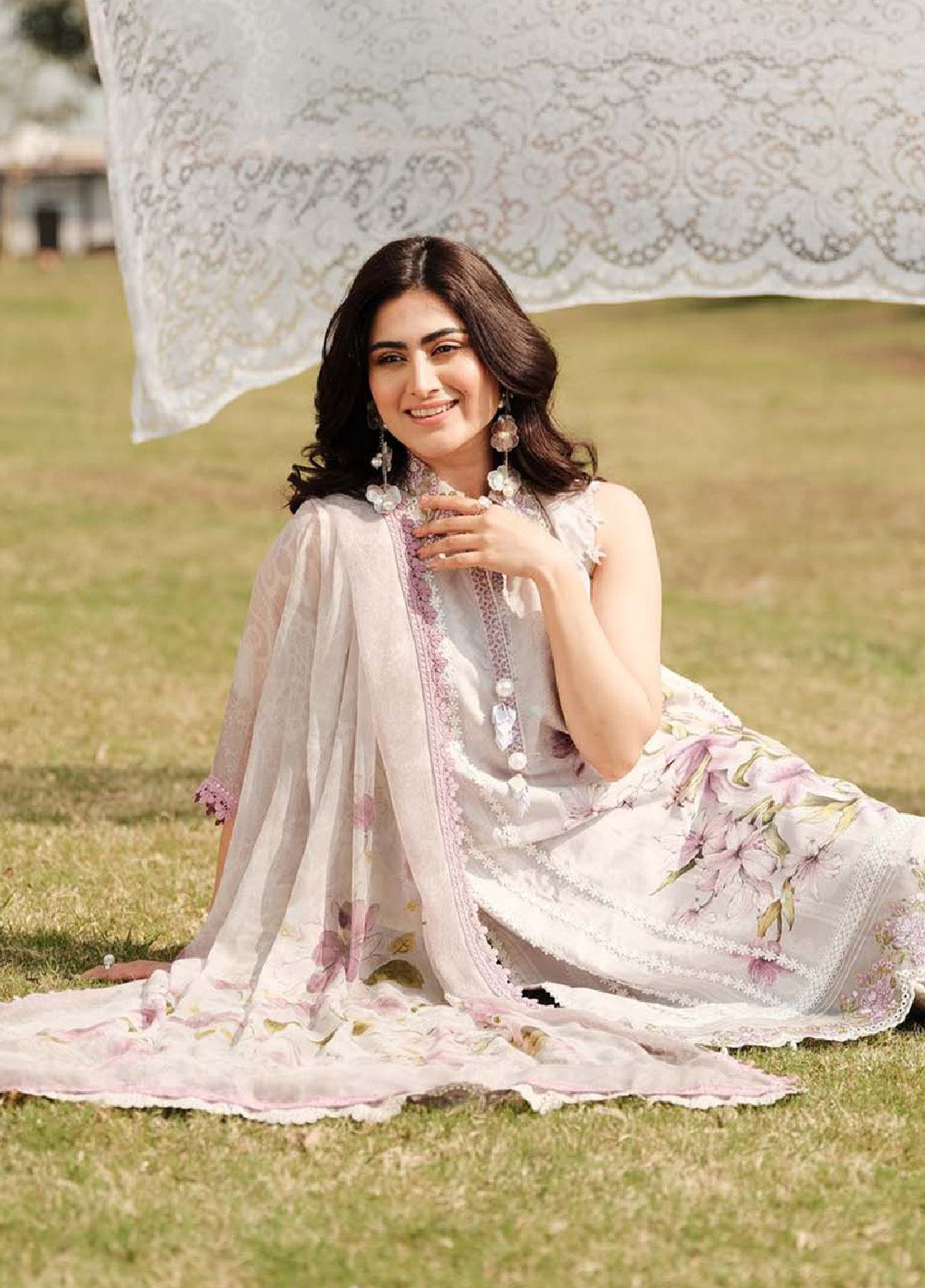 Zarqash Embroidered Luxe Lawn 3 Piece Unstitched Suit ZQ24LL 03 Zarqash Embroidered Luxe Lawn 3 Piece Unstitched Suit ZQ24LL 03