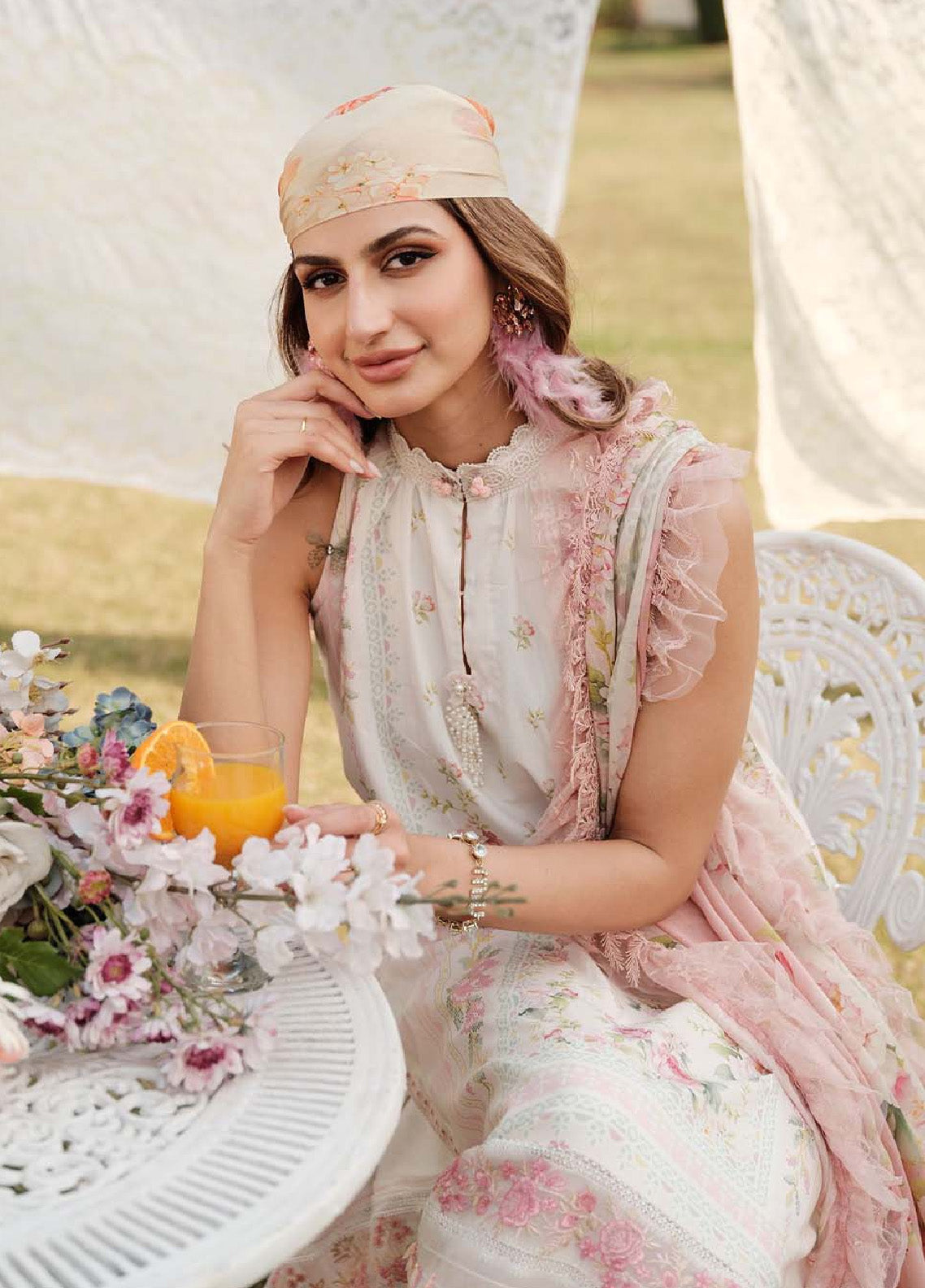 Zarqash Embroidered Luxe Lawn 3 Piece Unstitched Suit ZQ24LL 05 Zarqash Embroidered Luxe Lawn 3 Piece Unstitched Suit ZQ24LL 05