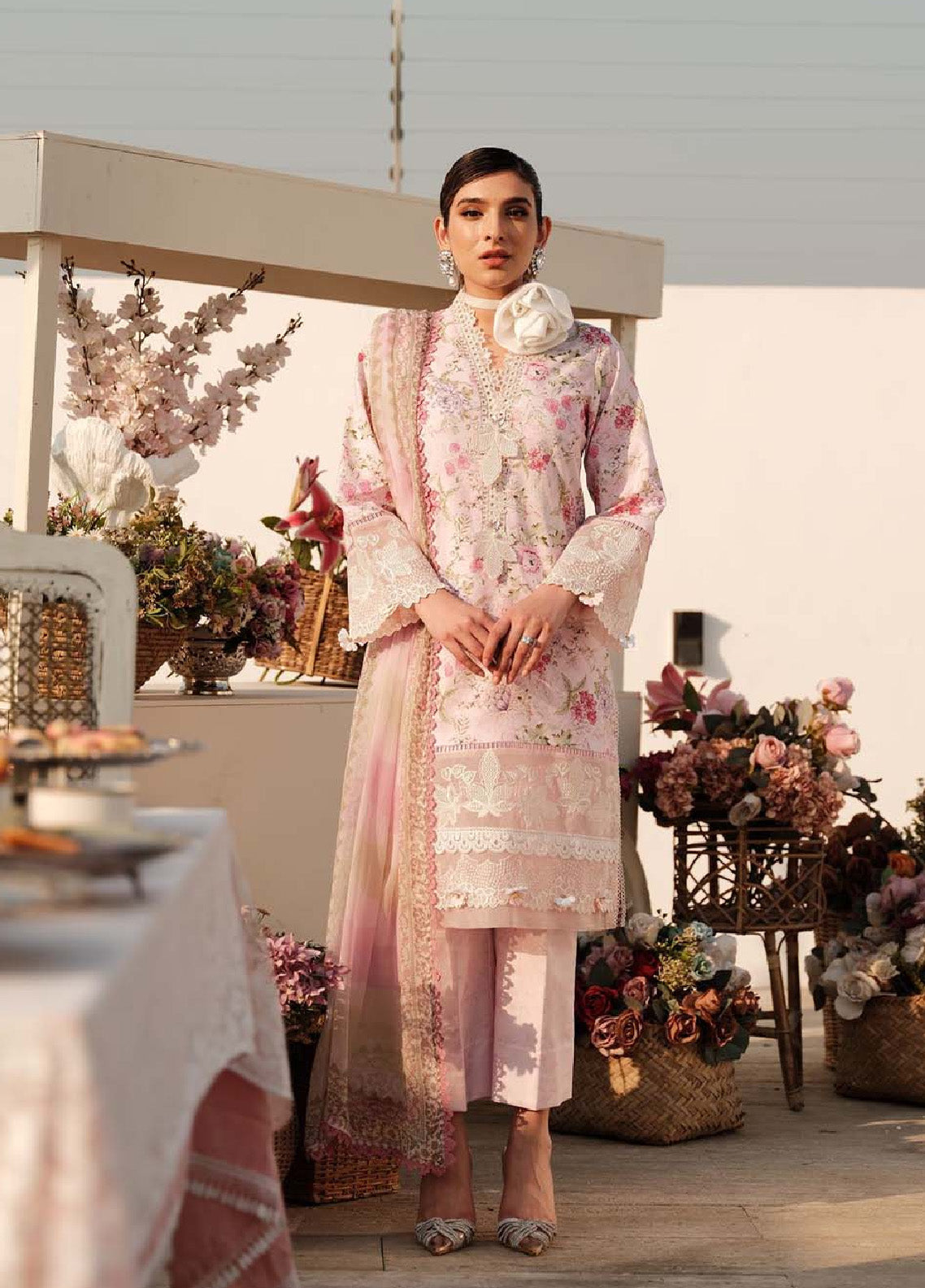 Zarqash Embroidered Luxe Lawn 3 Piece Unstitched Suit ZQ24LL 12 Zarqash Embroidered Luxe Lawn 3 Piece Unstitched Suit ZQ24LL 12