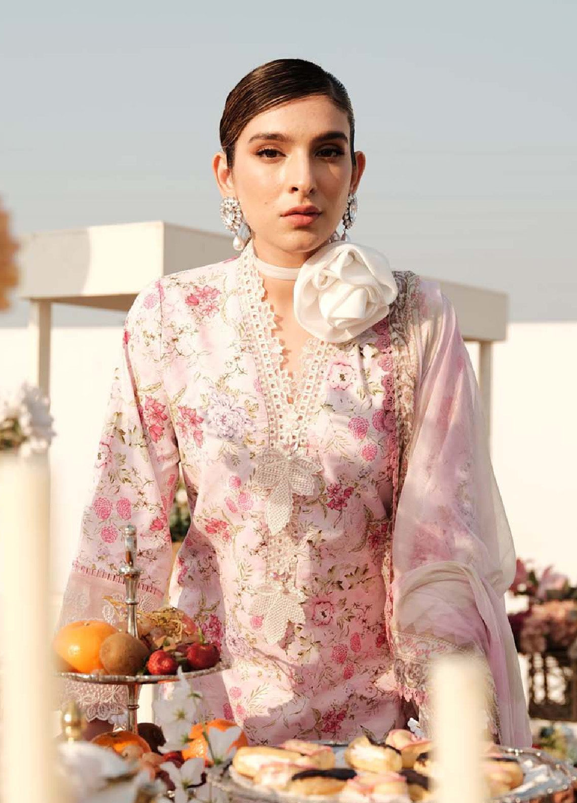 Zarqash Embroidered Luxe Lawn 3 Piece Unstitched Suit ZQ24LL 12 Zarqash Embroidered Luxe Lawn 3 Piece Unstitched Suit ZQ24LL 12