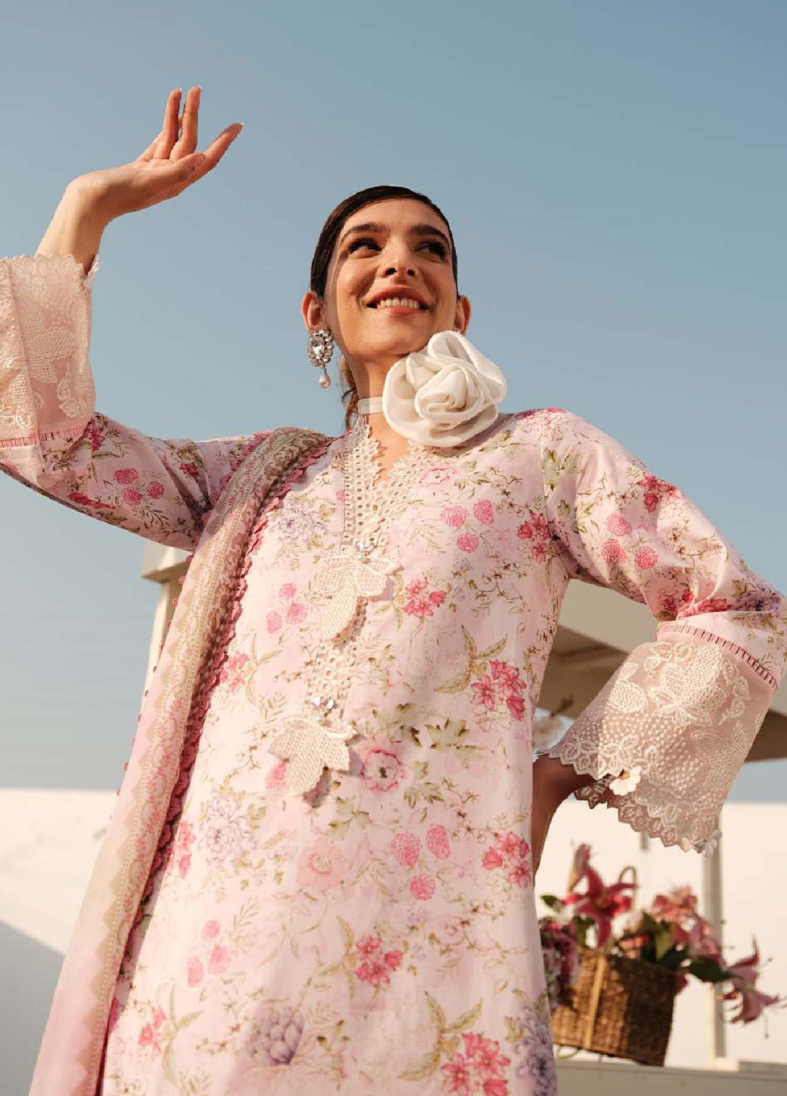 Zarqash Embroidered Luxe Lawn 3 Piece Unstitched Suit ZQ24LL 12 Zarqash Embroidered Luxe Lawn 3 Piece Unstitched Suit ZQ24LL 12