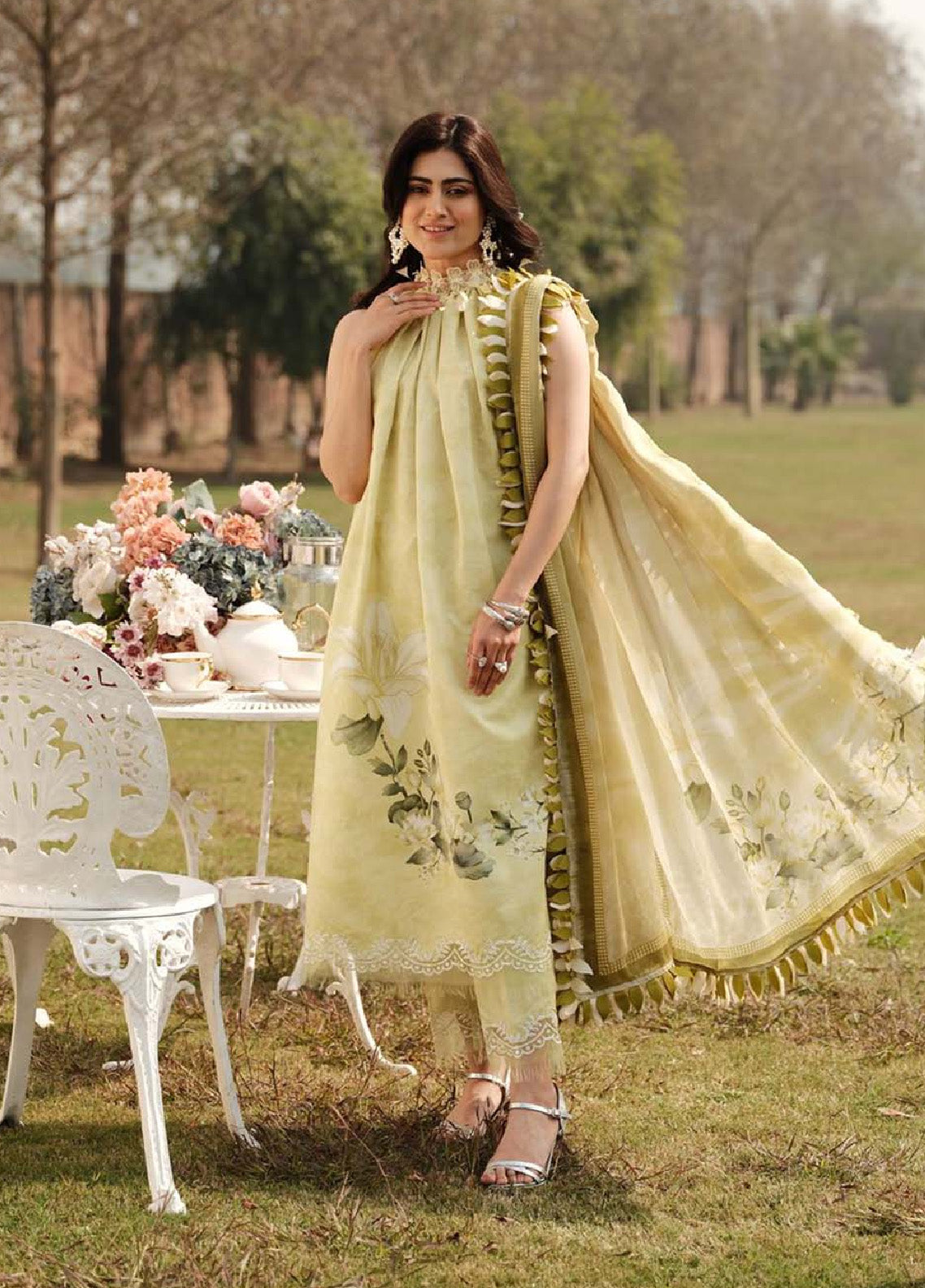 Zarqash Embroidered Luxe Lawn 3 Piece Unstitched Suit ZQ24LL 13 Zarqash Embroidered Luxe Lawn 3 Piece Unstitched Suit ZQ24LL 13