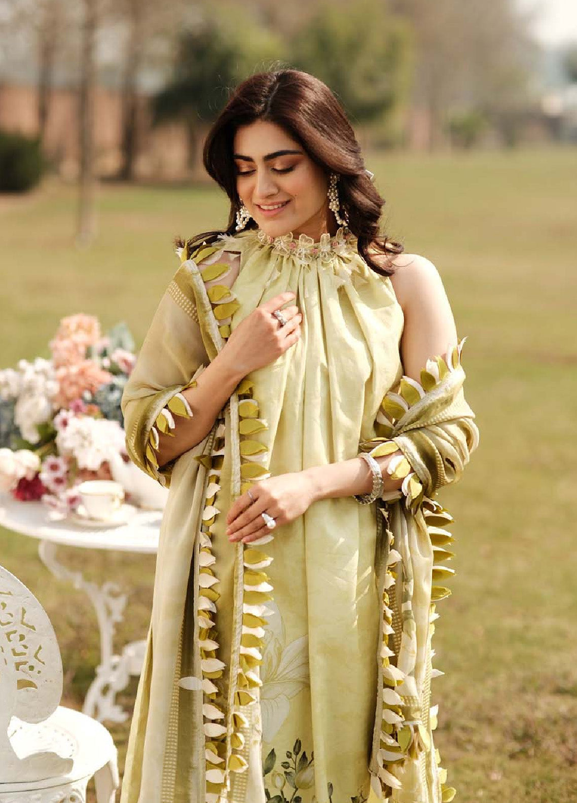 Zarqash Embroidered Luxe Lawn 3 Piece Unstitched Suit ZQ24LL 13 Zarqash Embroidered Luxe Lawn 3 Piece Unstitched Suit ZQ24LL 13