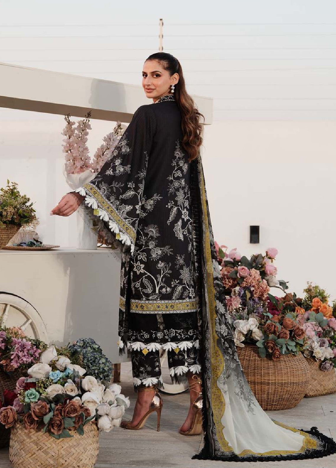 Zarqash Embroidered Luxe Lawn 3 Piece Unstitched Suit ZQ24LL 14 Zarqash Embroidered Luxe Lawn 3 Piece Unstitched Suit ZQ24LL 14