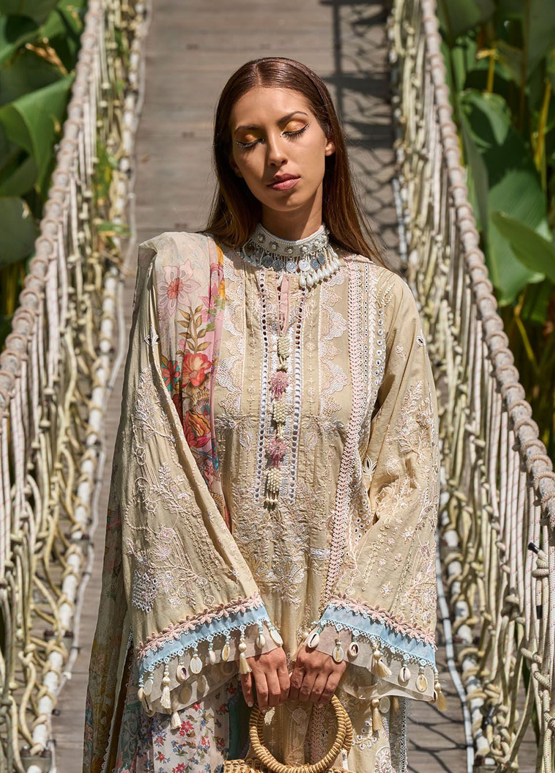 Zoha By Ansab Jahangir Luxury Embroidered Lawn 3 Piece Unstitched Suit AJ24ZLL-03 Adenium Zoha By Ansab Jahangir Luxury Embroidered Lawn 3 Piece Unstitched Suit AJ24ZLL-03 Adenium