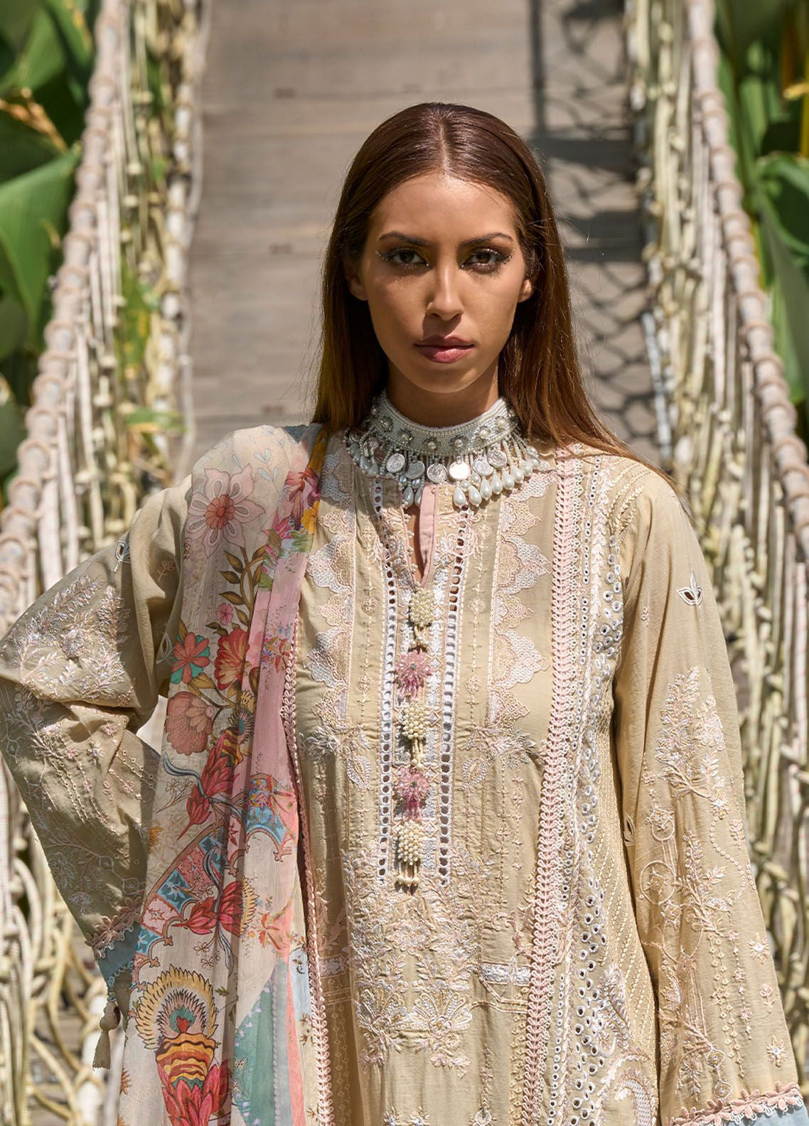 Zoha By Ansab Jahangir Luxury Embroidered Lawn 3 Piece Unstitched Suit AJ24ZLL-03 Adenium Zoha By Ansab Jahangir Luxury Embroidered Lawn 3 Piece Unstitched Suit AJ24ZLL-03 Adenium