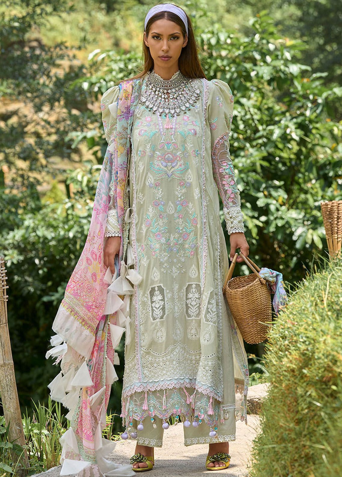 Zoha By Ansab Jahangir Luxury Embroidered Lawn 3 Piece Unstitched Suit AJ24ZLL-04 Anthurium Zoha By Ansab Jahangir Luxury Embroidered Lawn 3 Piece Unstitched Suit AJ24ZLL-04 Anthurium