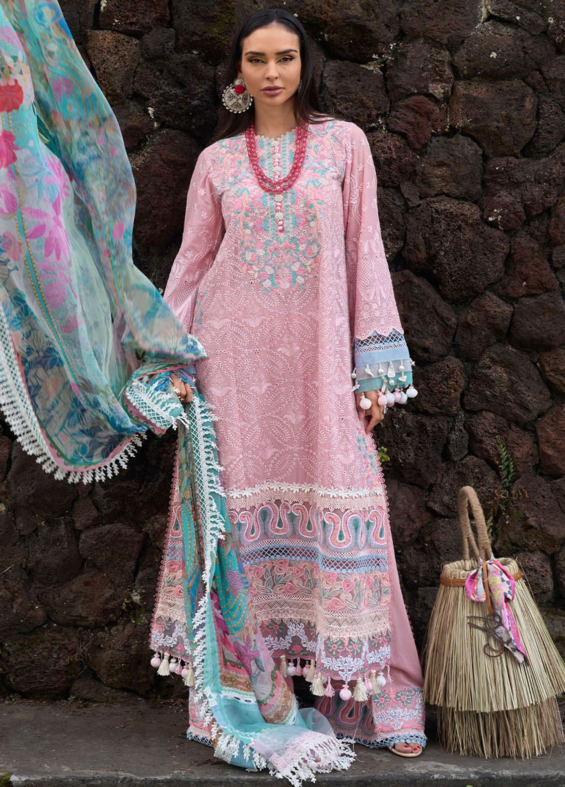 Zoha By Ansab Jahangir Luxury Embroidered Lawn 3 Piece Unstitched Suit AJ24ZLL-05 Peony Zoha By Ansab Jahangir Luxury Embroidered Lawn 3 Piece Unstitched Suit AJ24ZLL-05 Peony