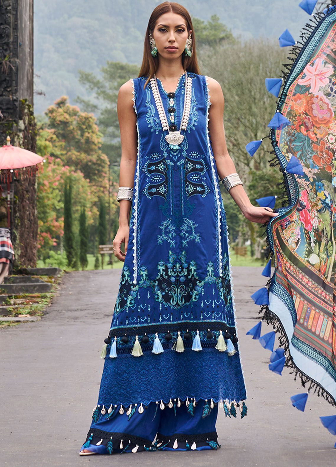 Zoha By Ansab Jahangir Luxury Embroidered Lawn 3 Piece Unstitched Suit AJ24ZLL-08 Ylang Zoha By Ansab Jahangir Luxury Embroidered Lawn 3 Piece Unstitched Suit AJ24ZLL-08 Ylang