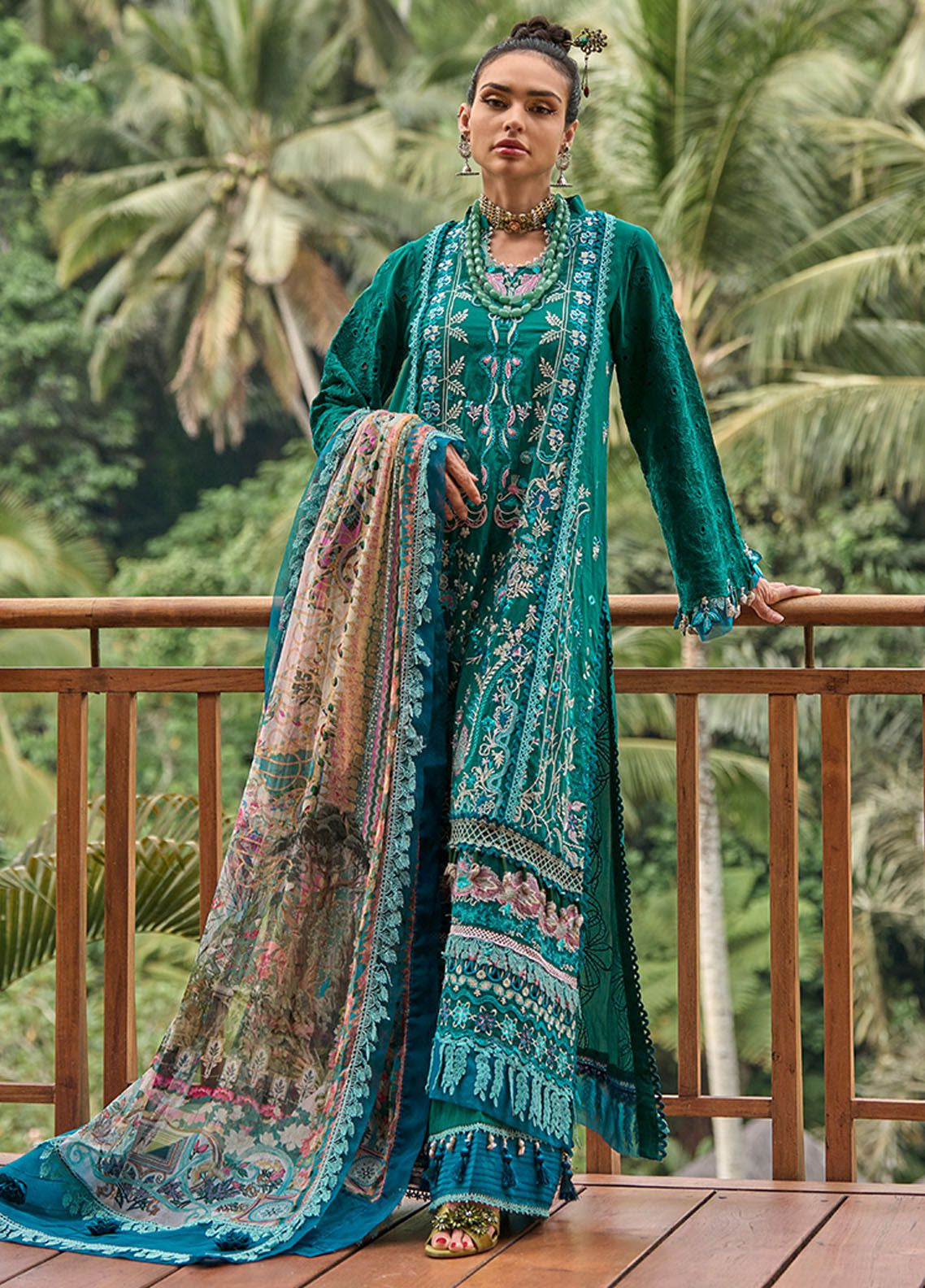 Zoha By Ansab Jahangir Luxury Embroidered Lawn 3 Piece Unstitched Suit AJ24ZLL-11 Frangipani Zoha By Ansab Jahangir Luxury Embroidered Lawn 3 Piece Unstitched Suit AJ24ZLL-11 Frangipani