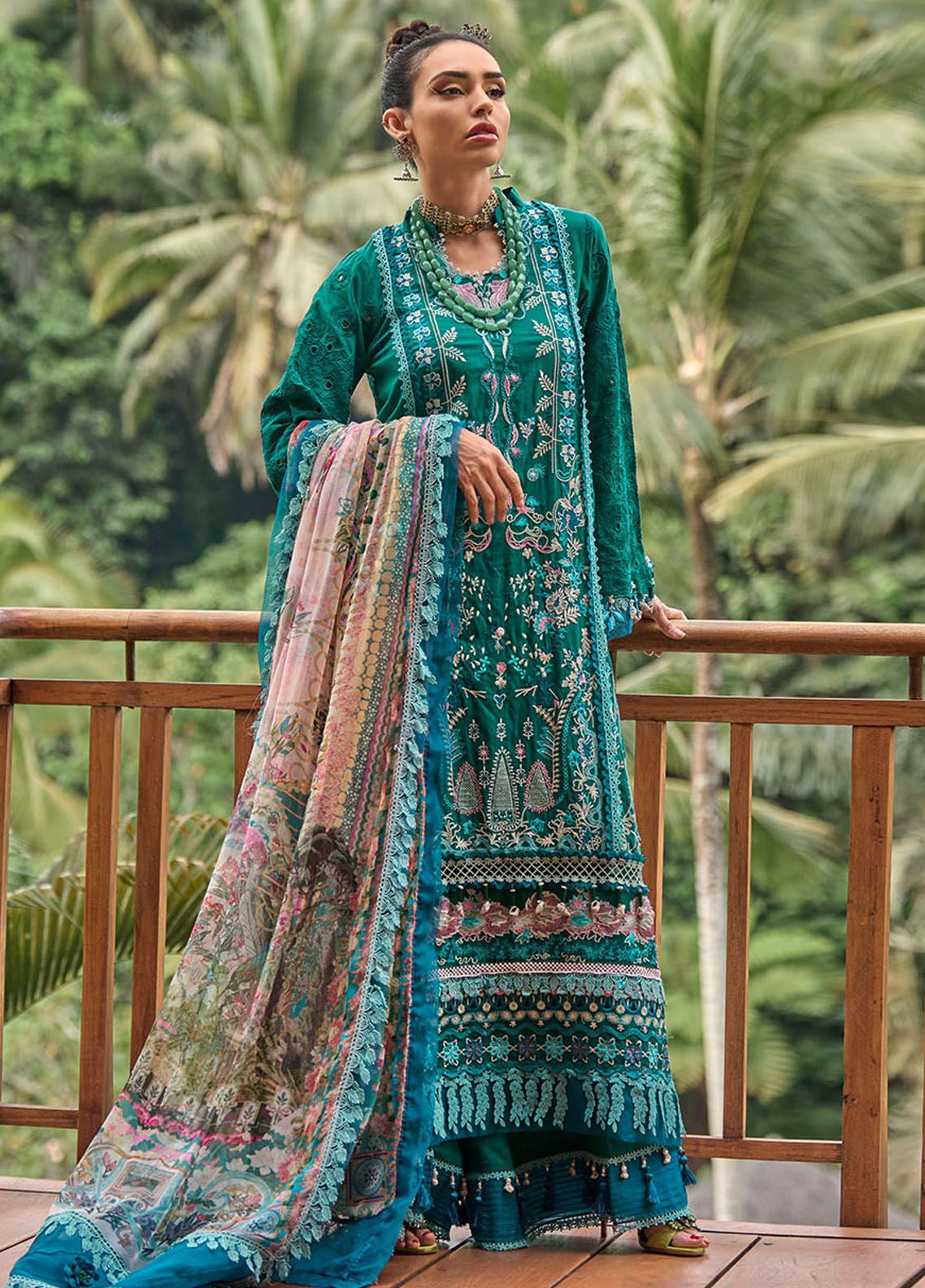 Zoha By Ansab Jahangir Luxury Embroidered Lawn 3 Piece Unstitched Suit AJ24ZLL-11 Frangipani Zoha By Ansab Jahangir Luxury Embroidered Lawn 3 Piece Unstitched Suit AJ24ZLL-11 Frangipani
