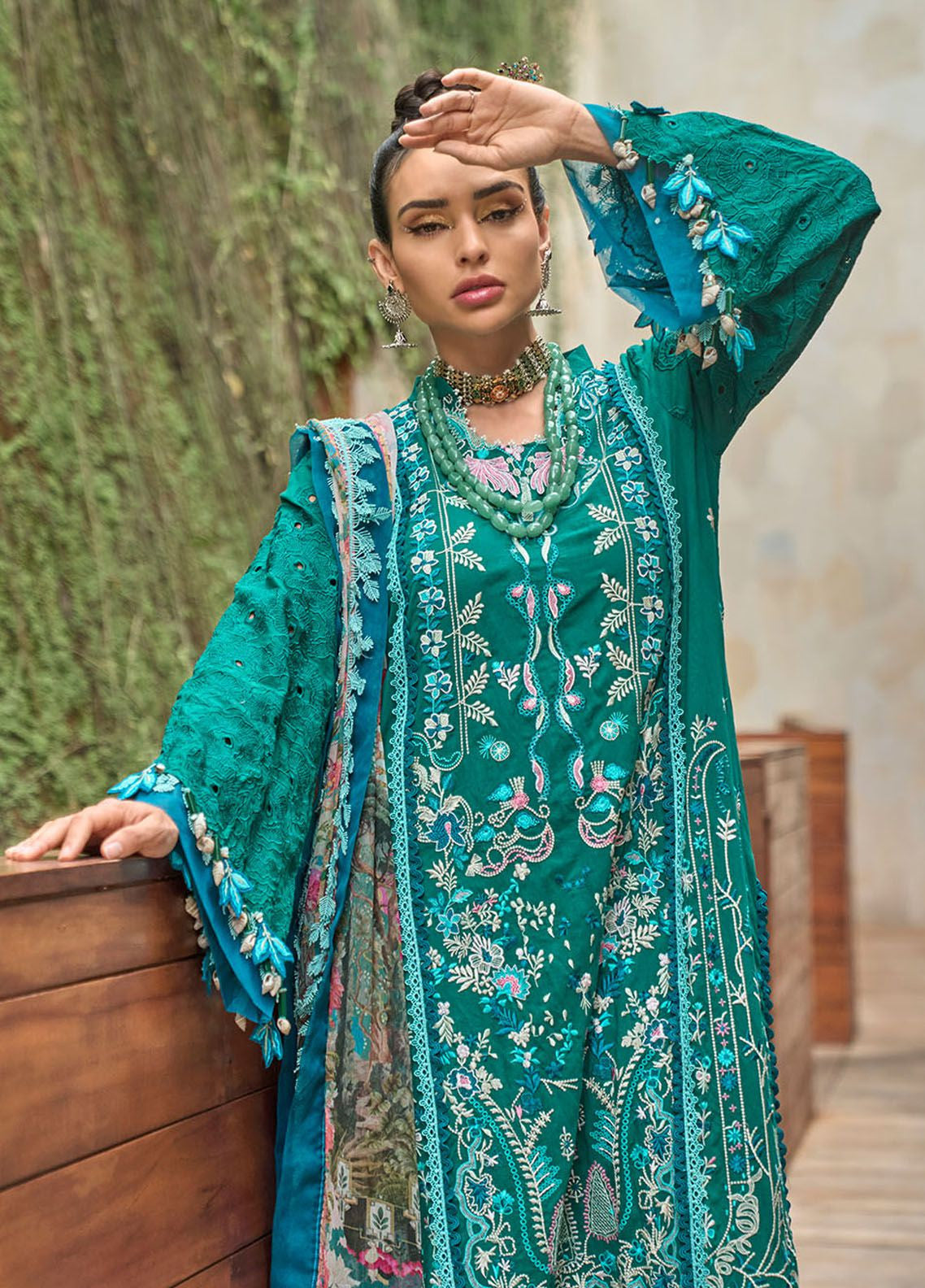 Zoha By Ansab Jahangir Luxury Embroidered Lawn 3 Piece Unstitched Suit AJ24ZLL-11 Frangipani Zoha By Ansab Jahangir Luxury Embroidered Lawn 3 Piece Unstitched Suit AJ24ZLL-11 Frangipani