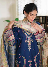 Qline By Qalamkar Embroidered Linen Unstitched 3 Piece Suit - 11