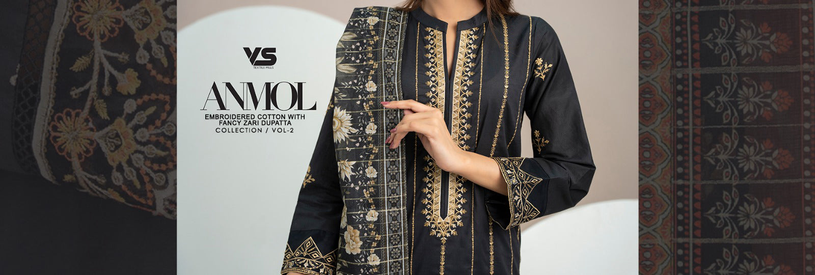 Anmol By VS Textile Embroidered Cotton Unstitched Collection 2024 Vol-02